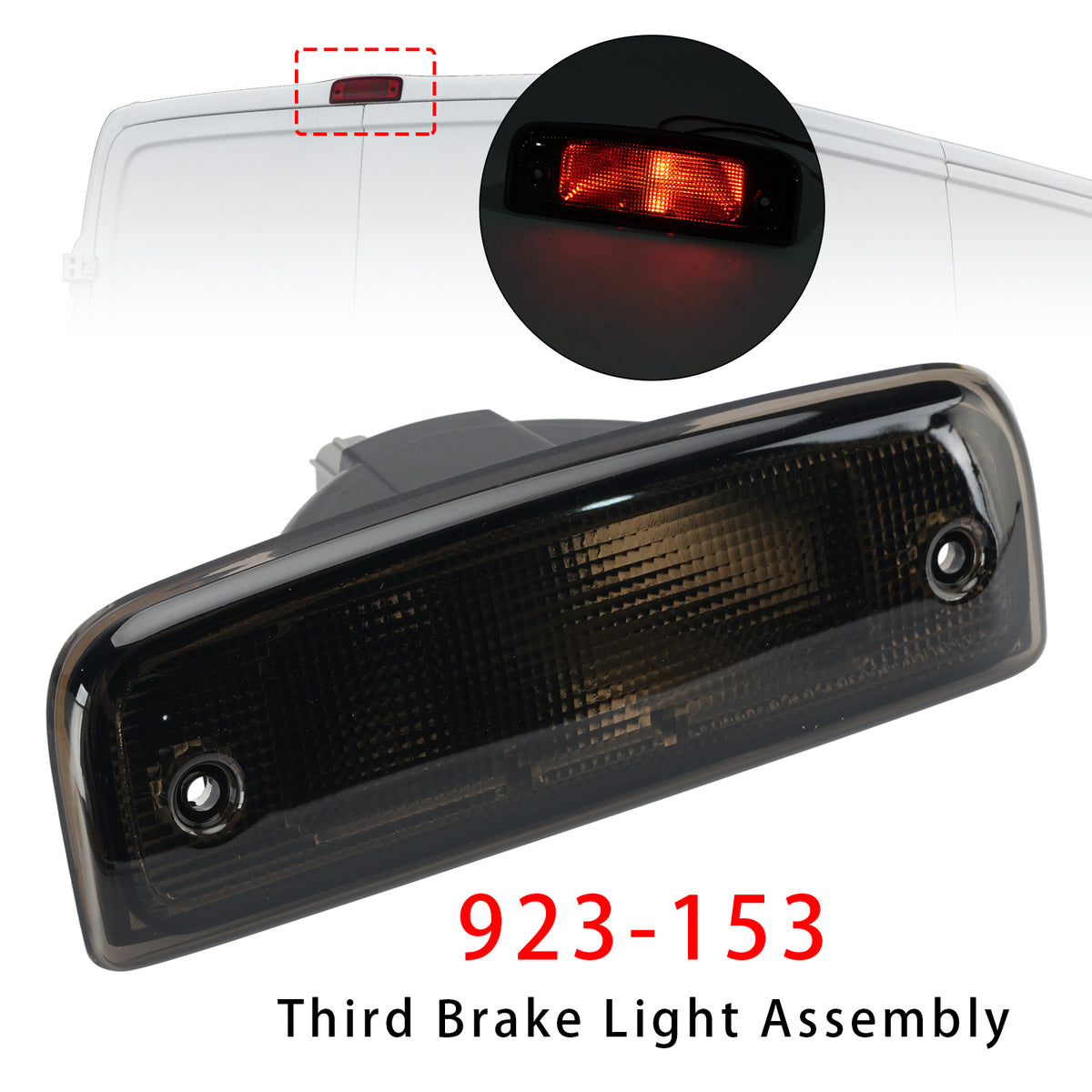 2012-2021 Nissan NV2500 Third Brake Light Assembly Black 26590-1PA0A 265901PA0A Generic