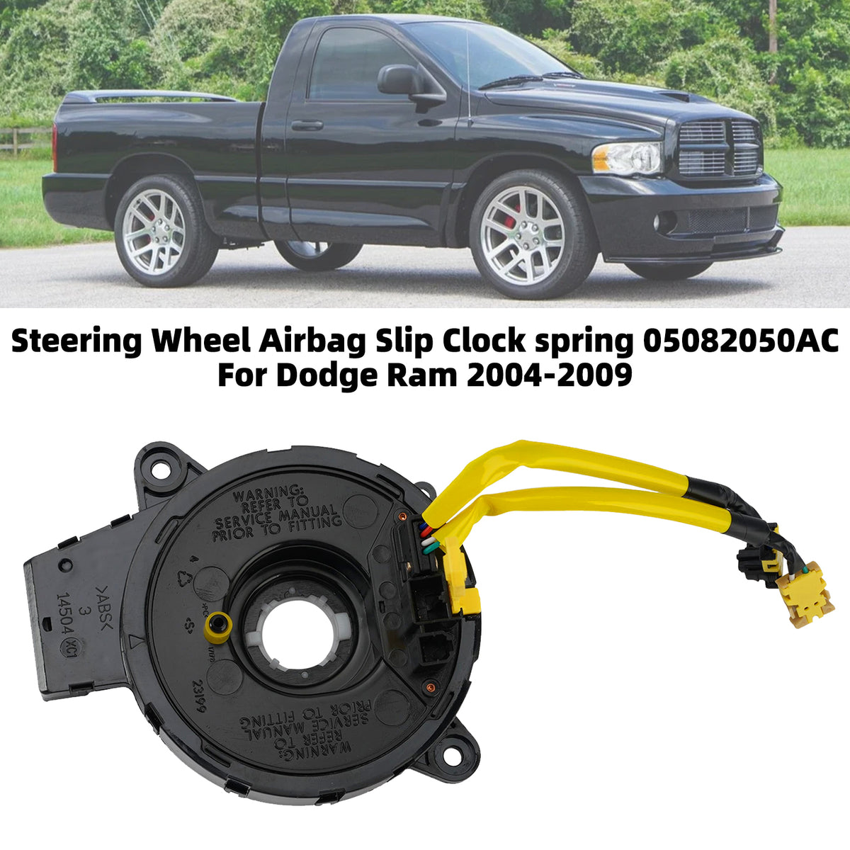 2008 DODGE RAM 4500 Steering Wheel Airbag Slip Clock spring 5082050AC 05082050AC Generic
