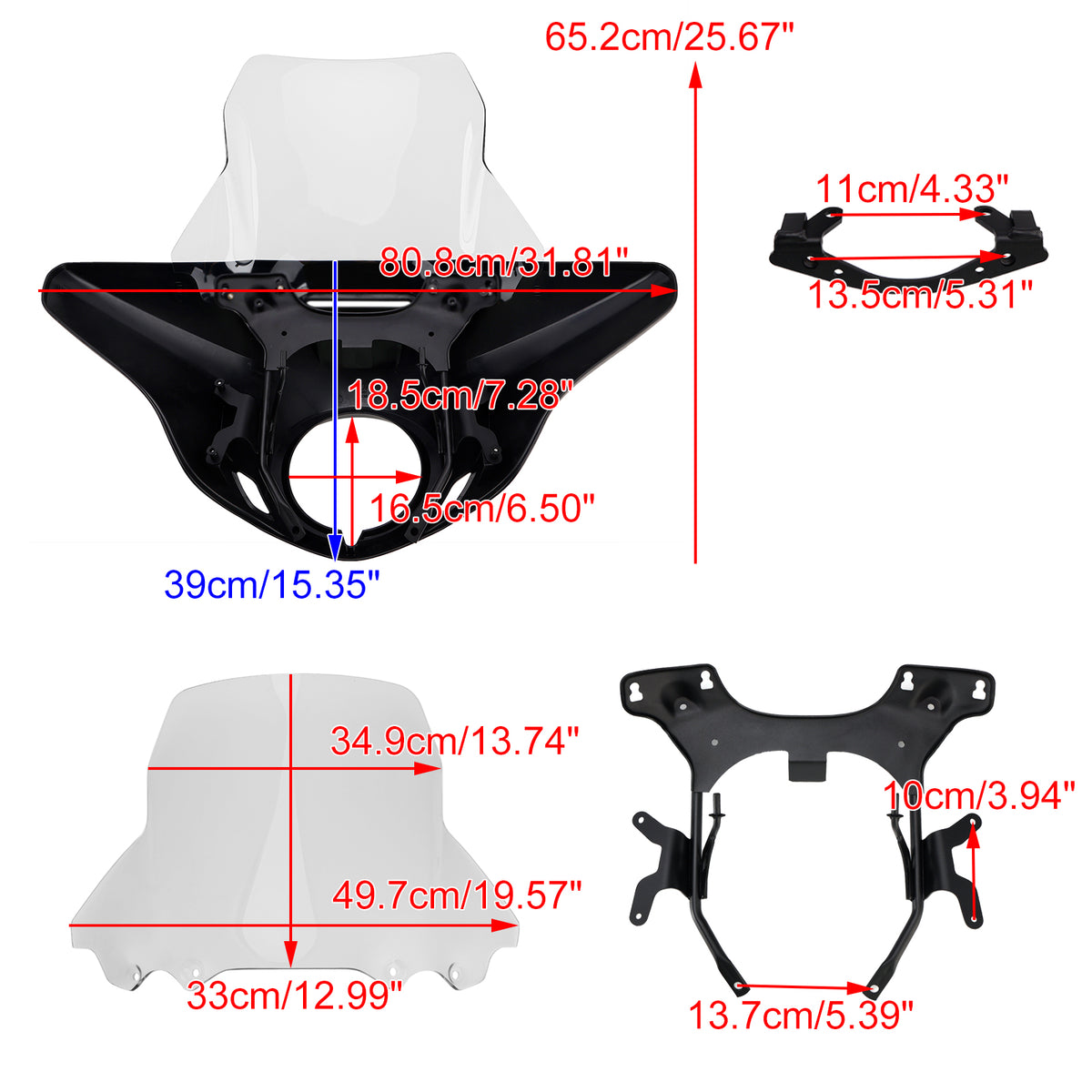 2021-2024 HONDA CM1100 CMX1100 Rebel 1100 Windshield Headlight Fairing Carbon Clear Generic