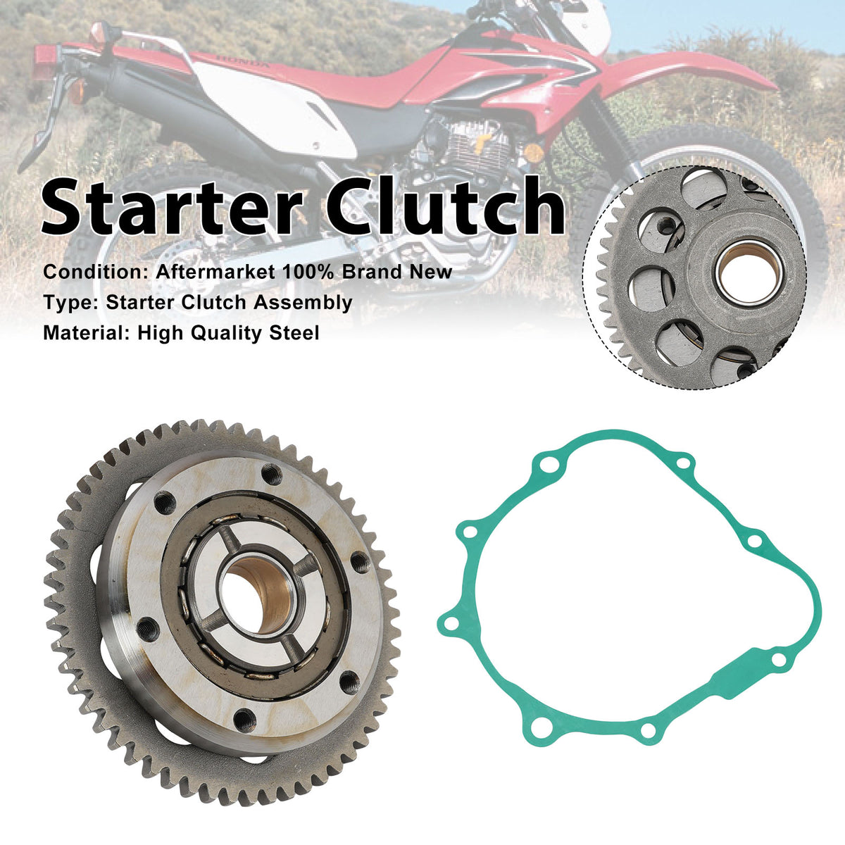 1993 Honda XLR200 XLR200RP One Way Starter Clutch Kits 28110-KCN-000 28125-KFC-791 Generic
