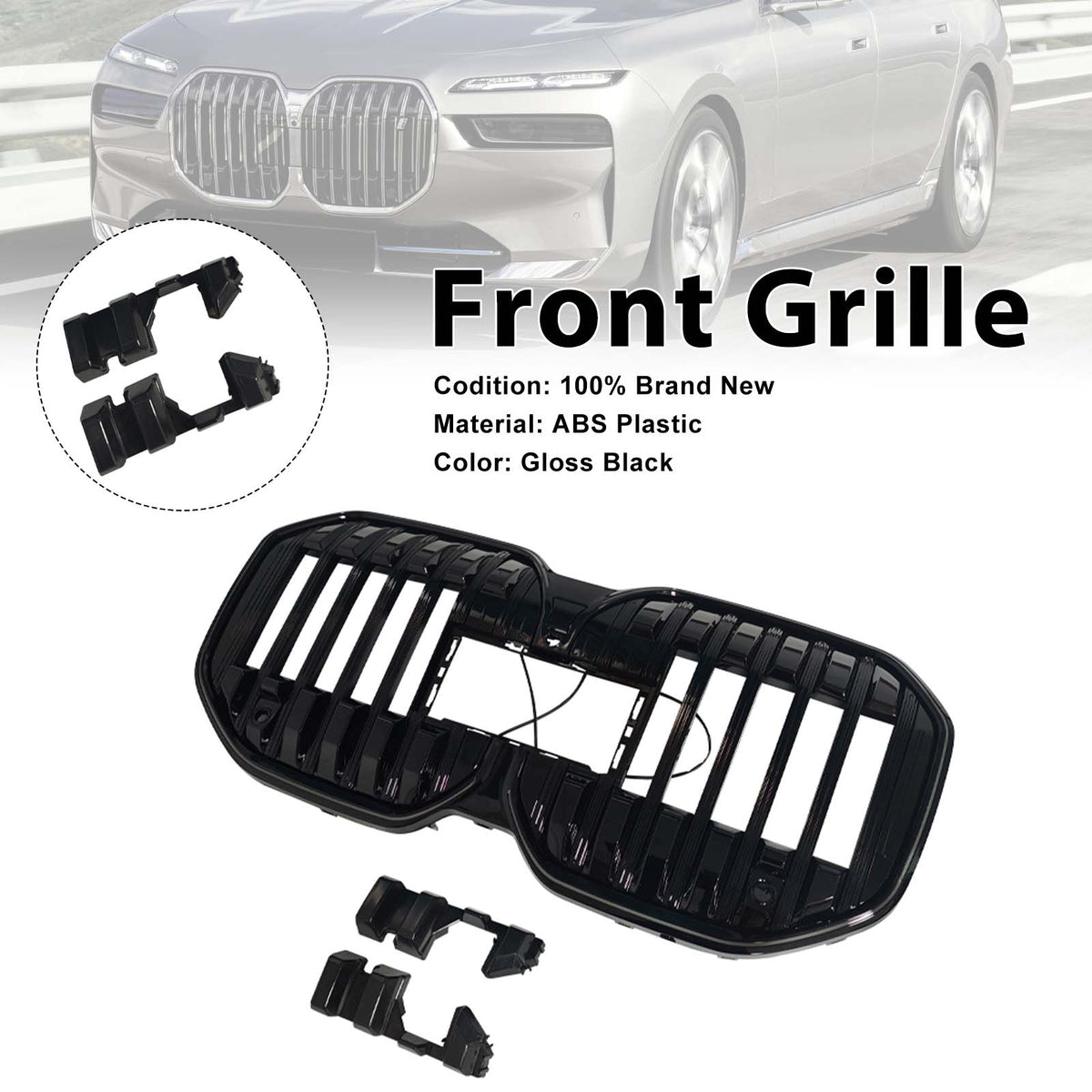 2023-2026 BMW 7 Series G70 i7 740i 750e Front Bumper Kidney Grill Grille Generic