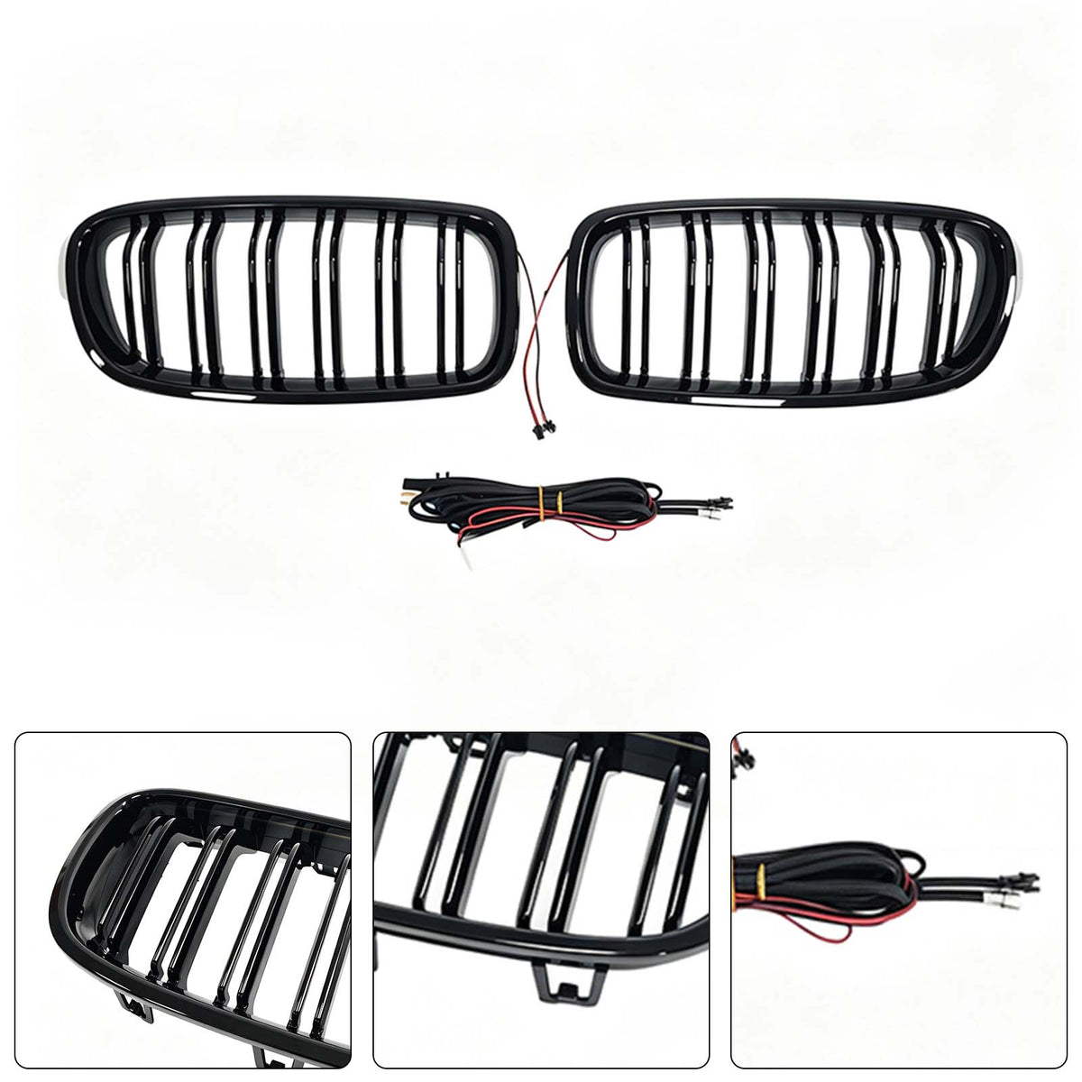 2012-2019 BMW 3-Series F31 Touring Double Slat Front Kidney Grille Grill 51137263481 51137263482 Generic