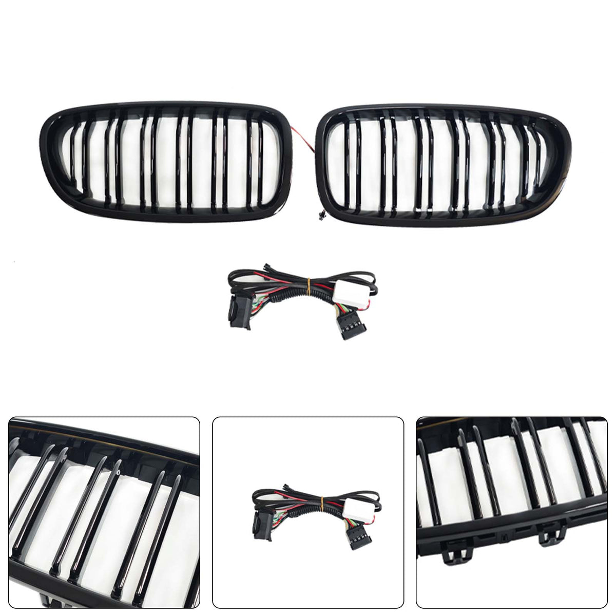 2009-2016 BMW 5-Series F10 Sedan Front Bumper Grill Grille W/LED Generic