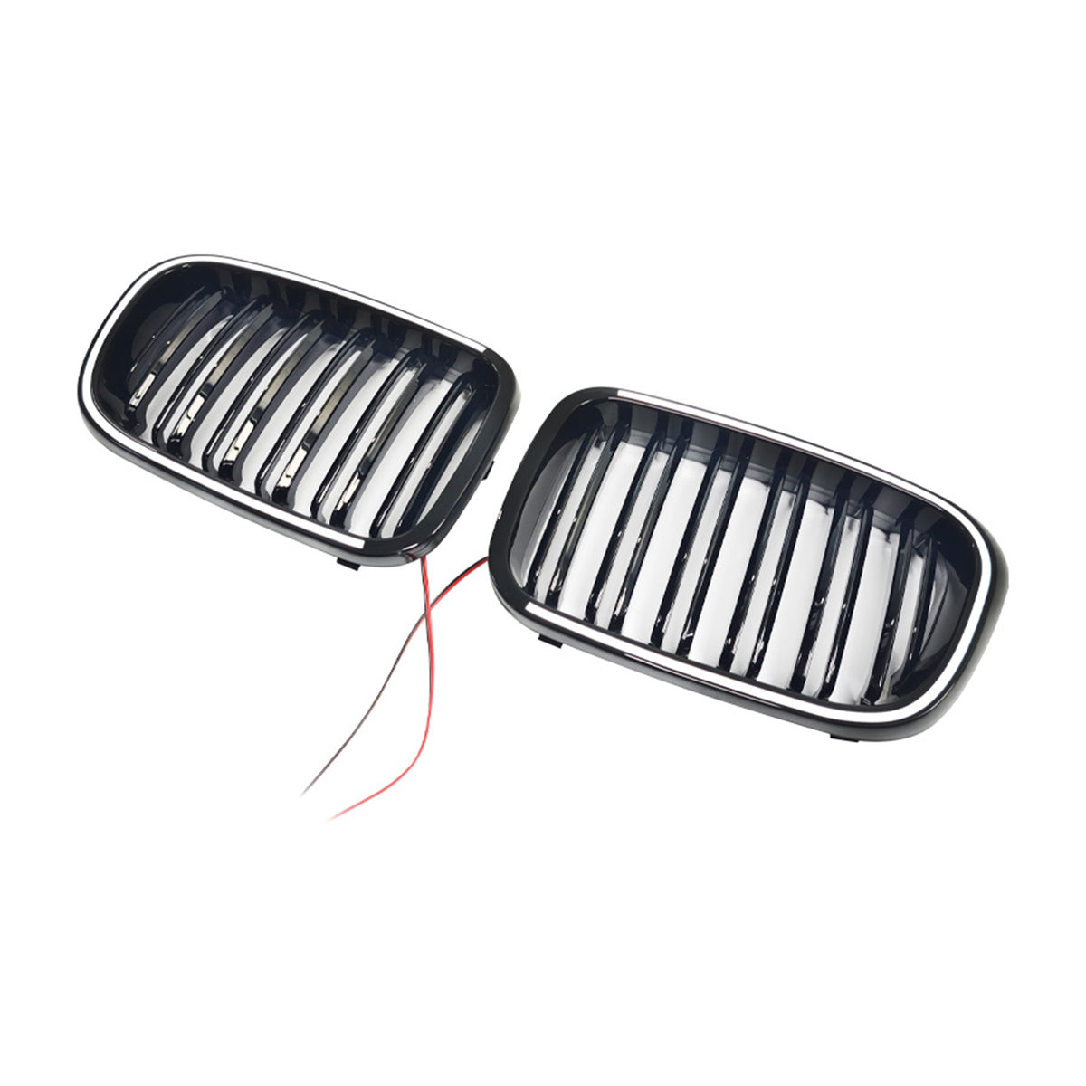 1999-2002 BMW E46 Cabridet 2-Door Pre-Facelift Gloss Black Front Kidney Bumper Grill Grille W/LED 51138208685 51138208686 Generic