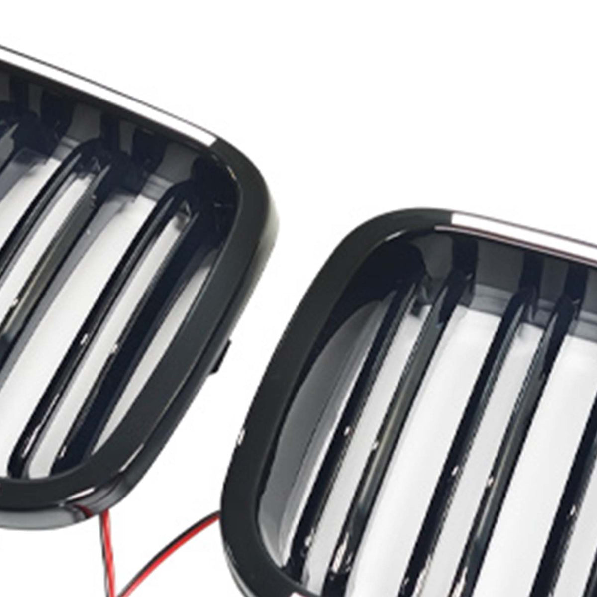 1999-2002 BMW E46 Cabridet 2-Door Pre-Facelift Gloss Black Front Kidney Bumper Grill Grille W/LED 51138208685 51138208686 Generic