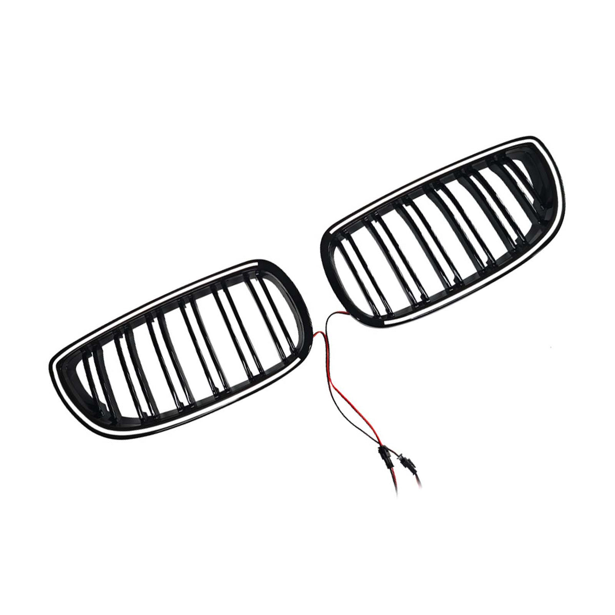 2010-2013 BMW 3-Series E92 Coupe Facelift Black Front Kidney Grill Grille W/LED 51137254969 51137254967 Generic