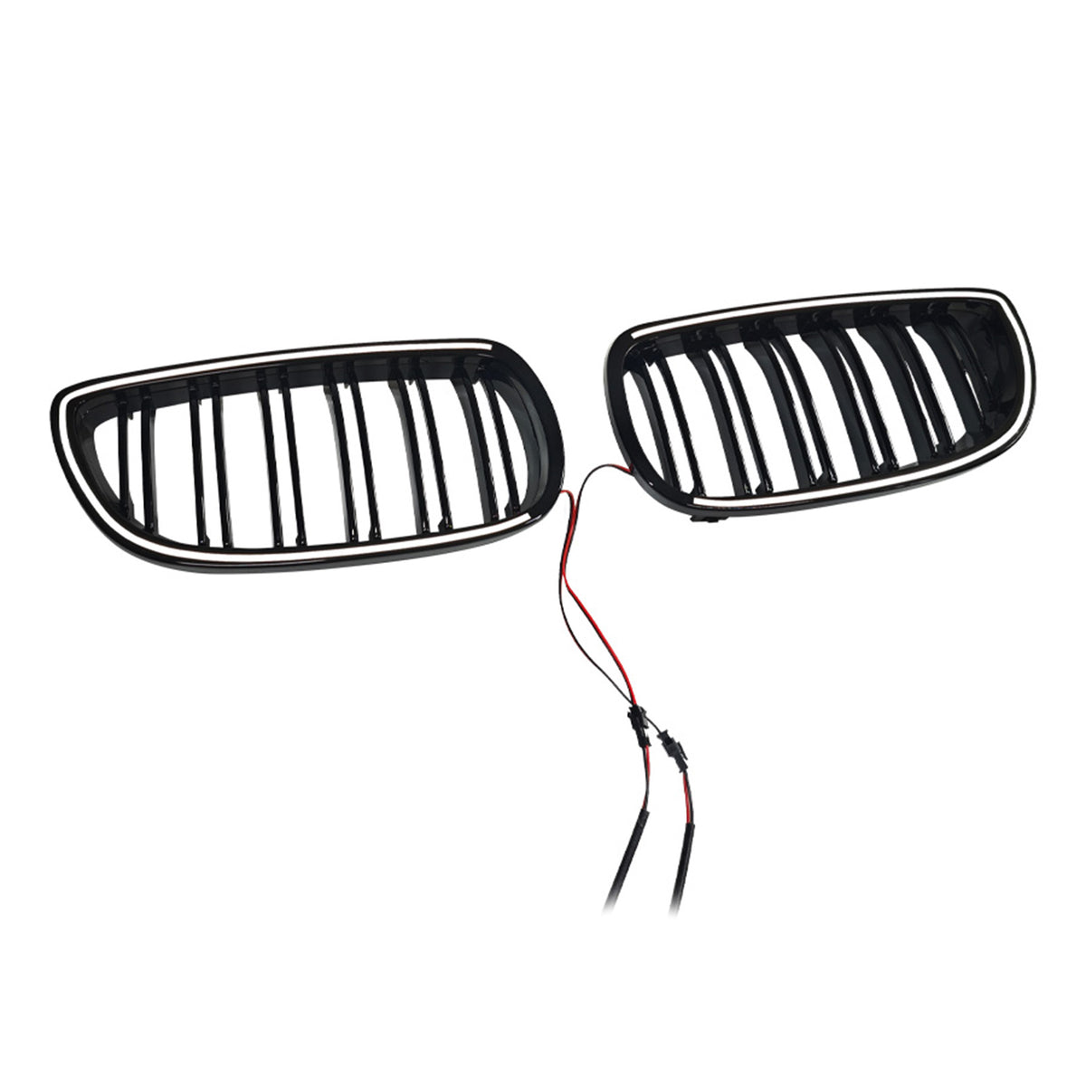 2010-2013 BMW 3-Series E92 Coupe Facelift Black Front Kidney Grill Grille W/LED 51137254969 51137254967 Generic