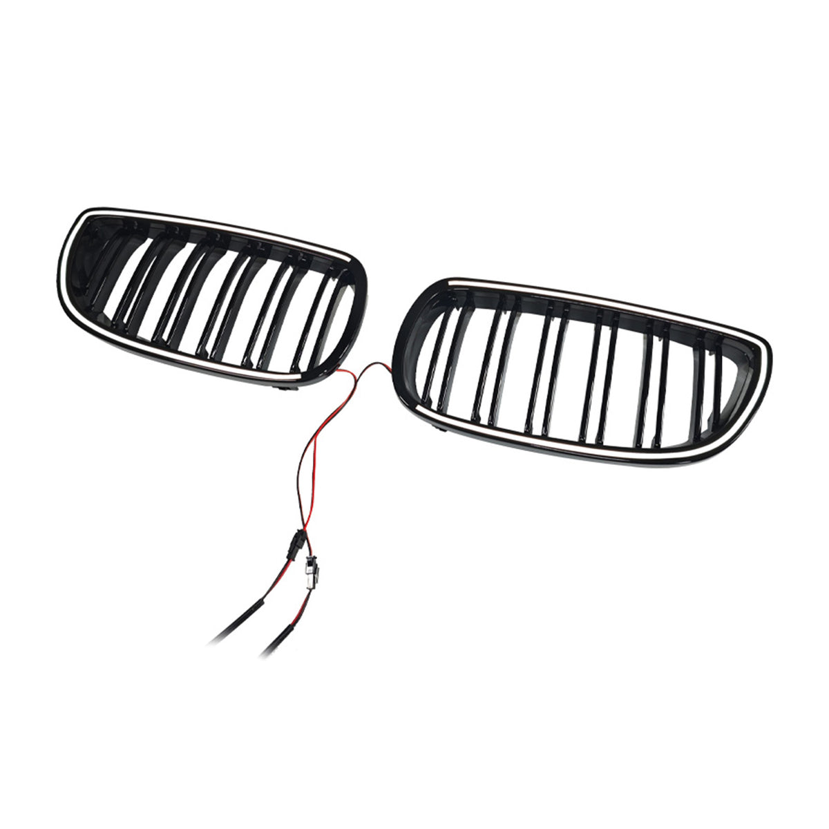 2010-2013 BMW 3-Series E92 Coupe Facelift Black Front Kidney Grill Grille W/LED 51137254969 51137254967 Generic