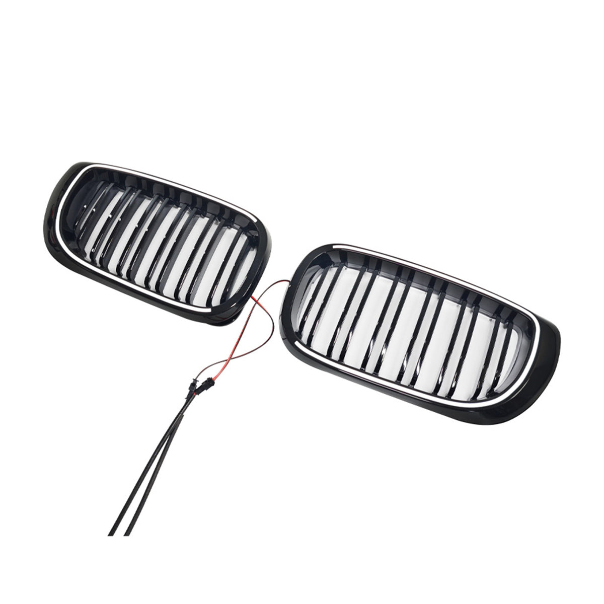 2002-2005 BMW 3 Series E46 4-Door LCI Black Front Bumper Grille W/LED Generic