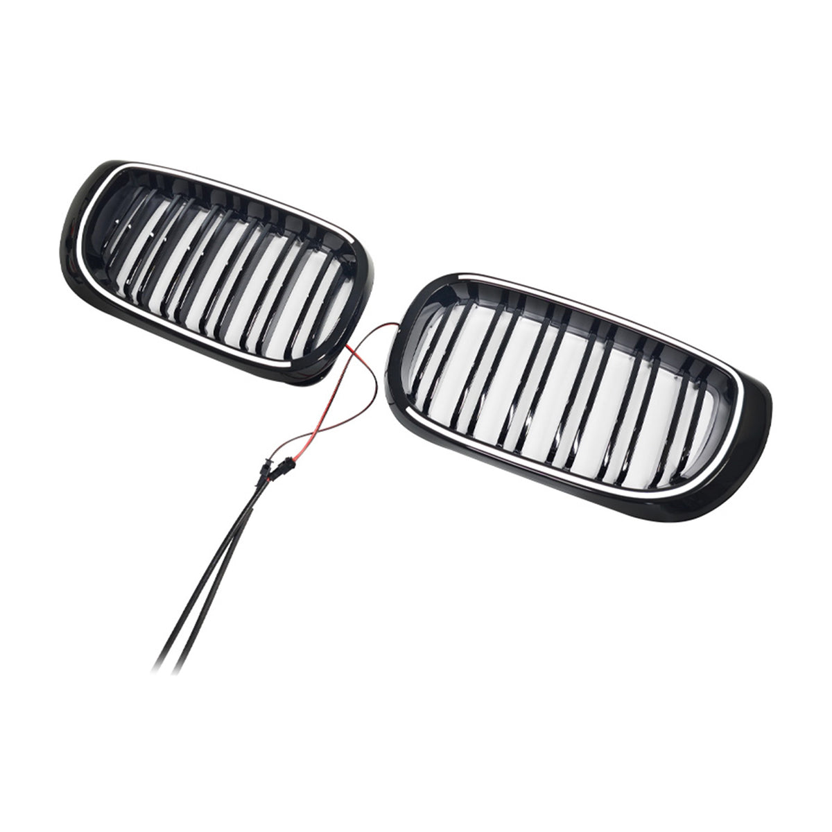 2002-2005 BMW 3 Series E46 4-Door LCI Black Front Bumper Grille W/LED Generic