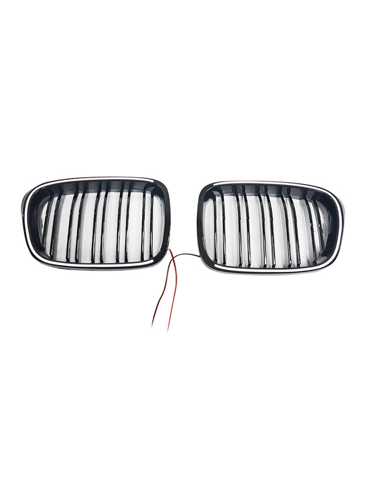 1995-2003 BMW 5-Series E39 Sedan Gloss Black Front Kidney Grill Grille W/LED Generic