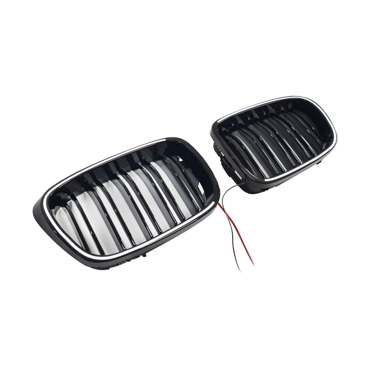 1997-2004 BMW 5-Series E39 Touring Gloss Black Front Kidney Grill Grille W/LED Generic