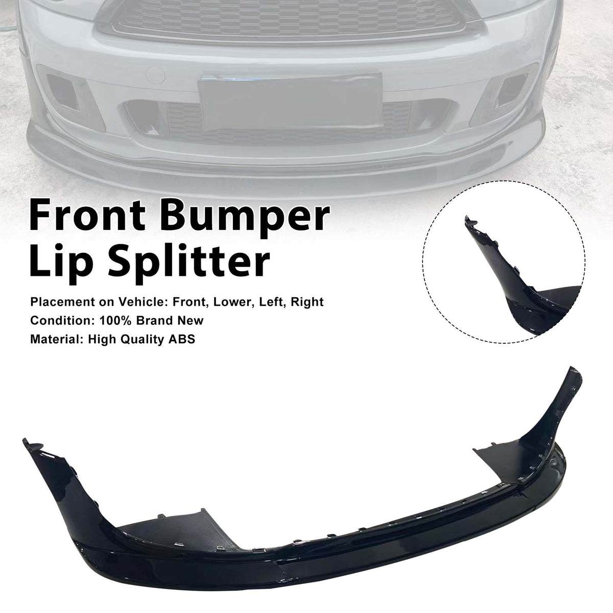 2007-2015 2007 MINI Cooper S R55 R56 R57 R58 R59 JCW Style (After June ) Black Front Bumper Spoiler Lip Splitter Generic
