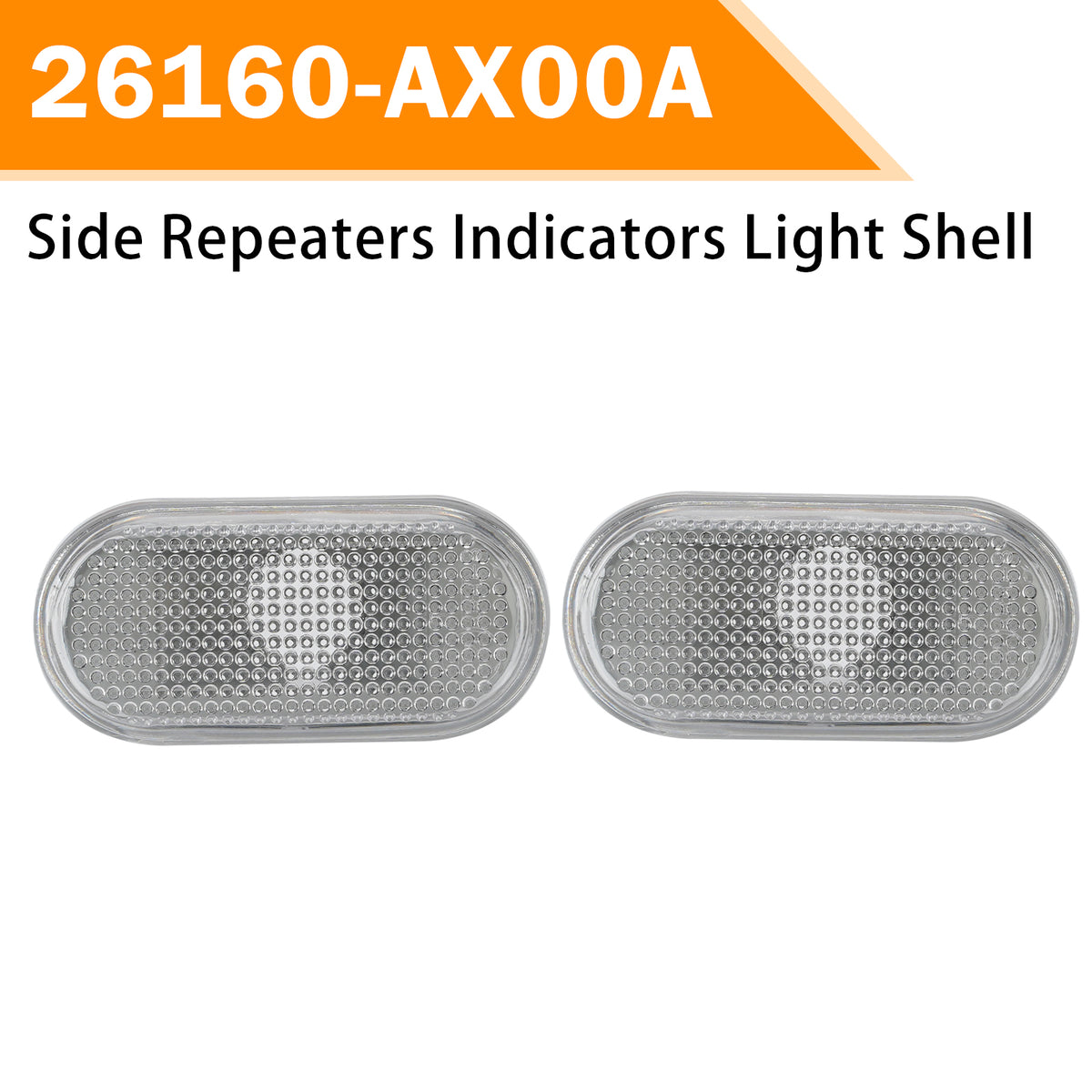 2007-2013 Nissan Qashqai / Qashqai+2 I (J10, NJ10) Side Repeaters Indicators Light Shell Case Clear 26160-AX00A Generic