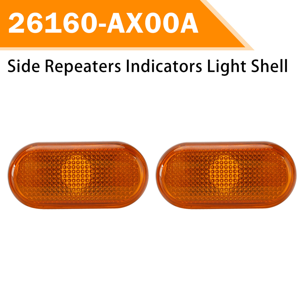 2003-2010 Nissan Micra III Hatchback (K12) /March Side Repeaters Indicators Light Shell Case Amber 26160-AX00A Generic