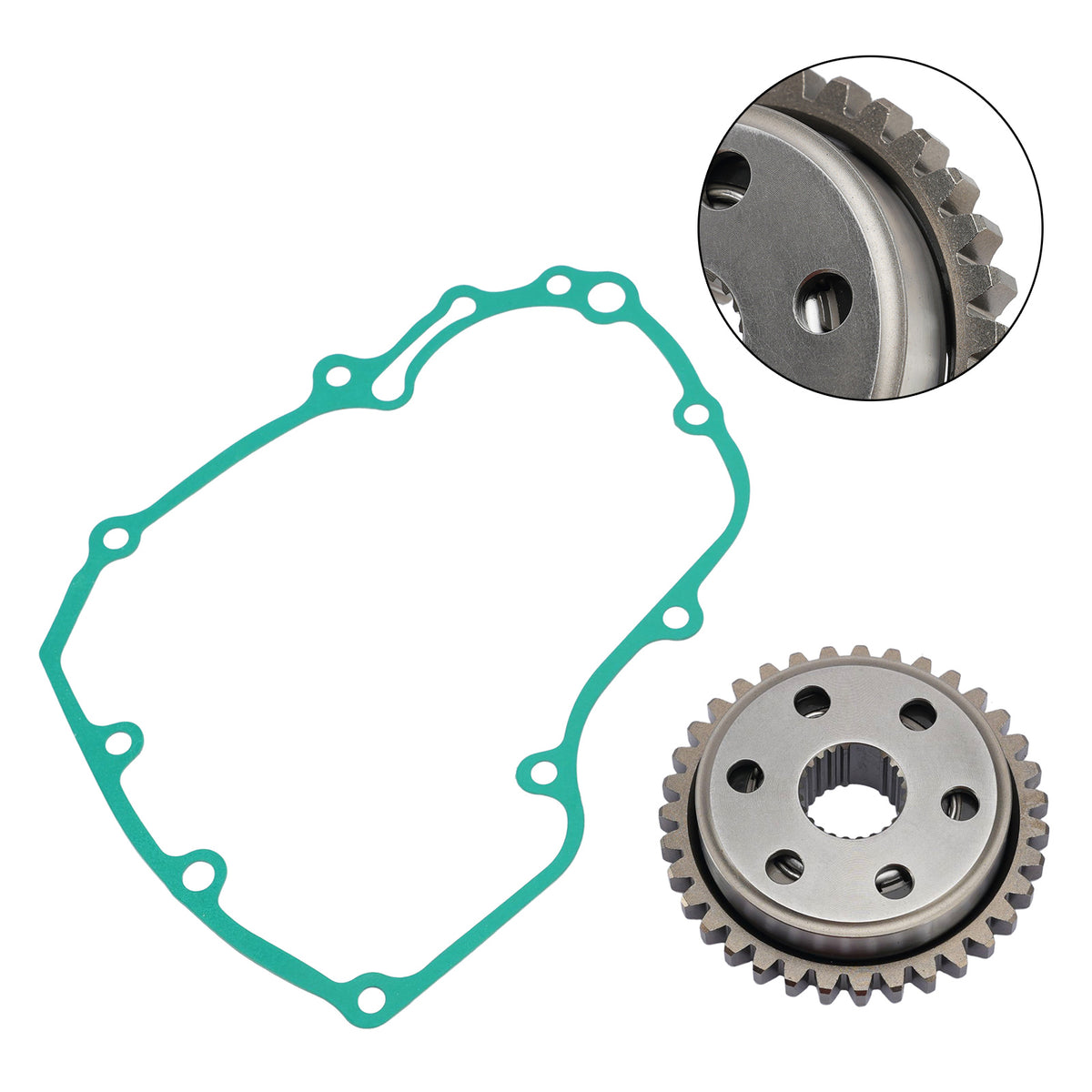 2006-2009 Honda TRX450R TRX 450 R Starter Clutch One Way & Stator Cover Gasket 11395-HP1-600 13415-MEY-670 Generic