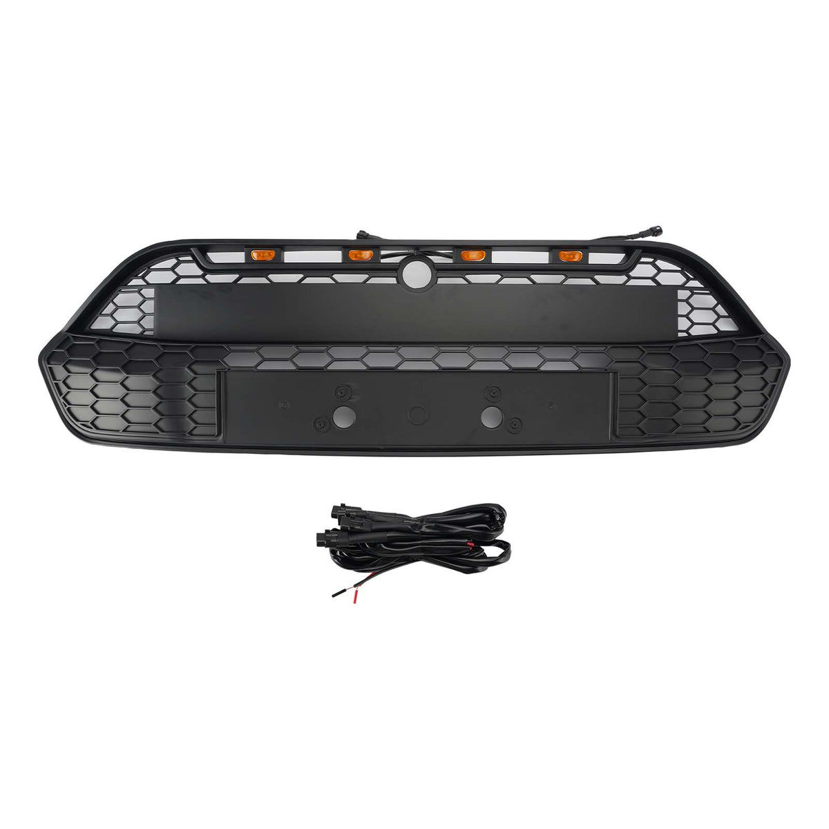2013-2017 Ford Transit Custom Raptor Style (Doesn't MSRT Custom!!!) Matte Black Front Bumper Grille Grill W/LED Generic