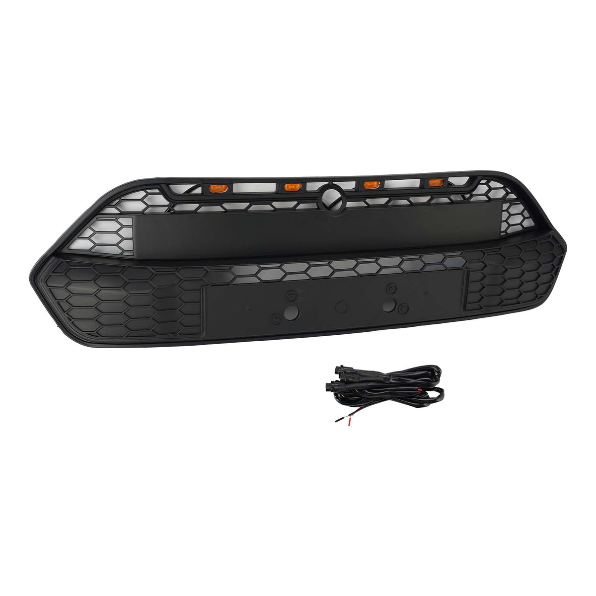 2013-2017 Ford Transit Custom Raptor Style (Doesn't MSRT Custom!!!) Matte Black Front Bumper Grille Grill W/LED Generic