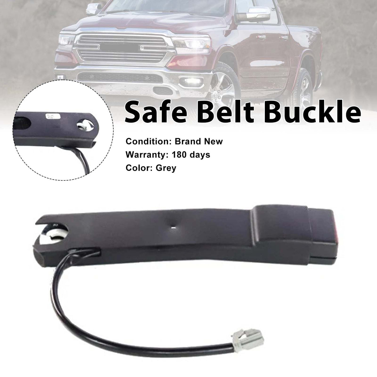 2018-2019 Dodge Ram 3500 Front Right Inner Seat Belt Buckle 1WM991X7AC Generic