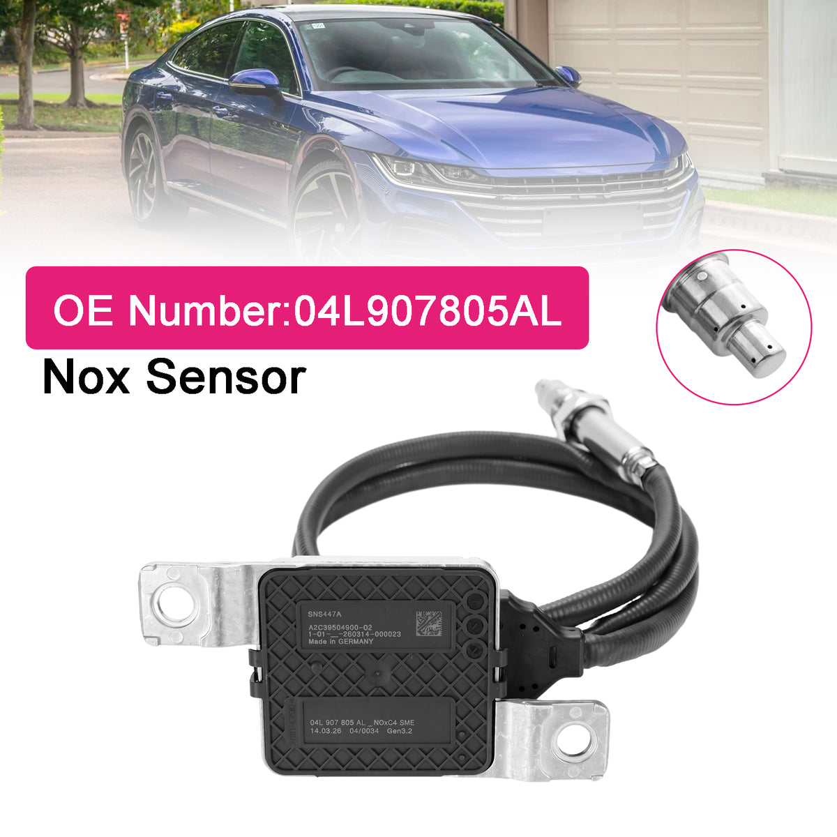 VW Arteon Passat B8 Skoda Superb III 04L907805AL NOx Sensor SNS747A A2C12702900-02 Generic