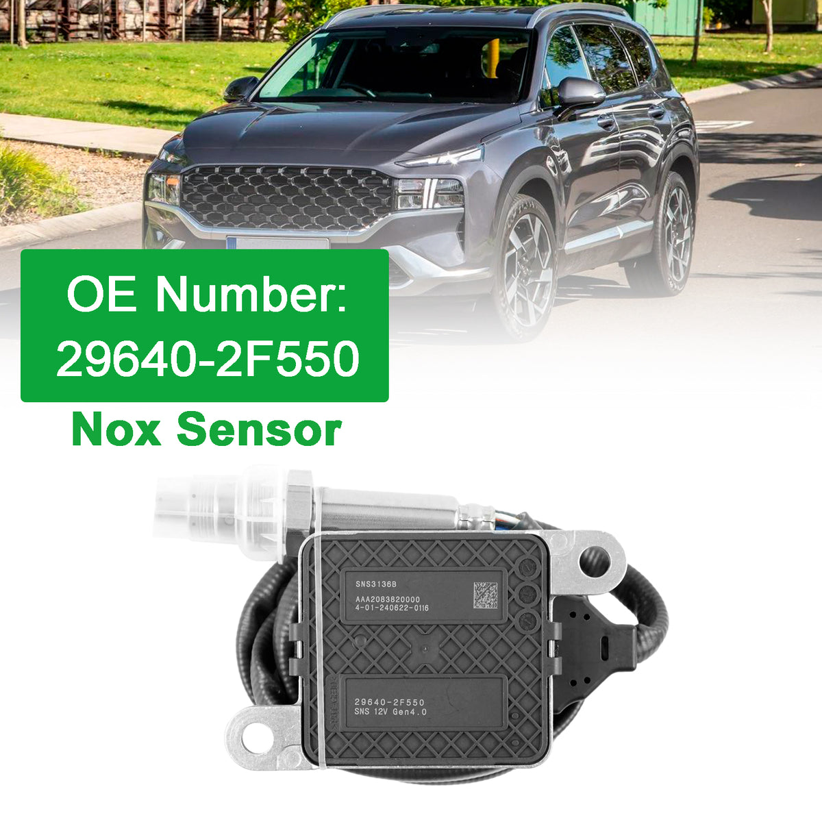 2021-2023 Kia Hyundai Staria 2.2 Diesel 29640-2F550 Nitrogen NOx Sensor SNS3136B Generic