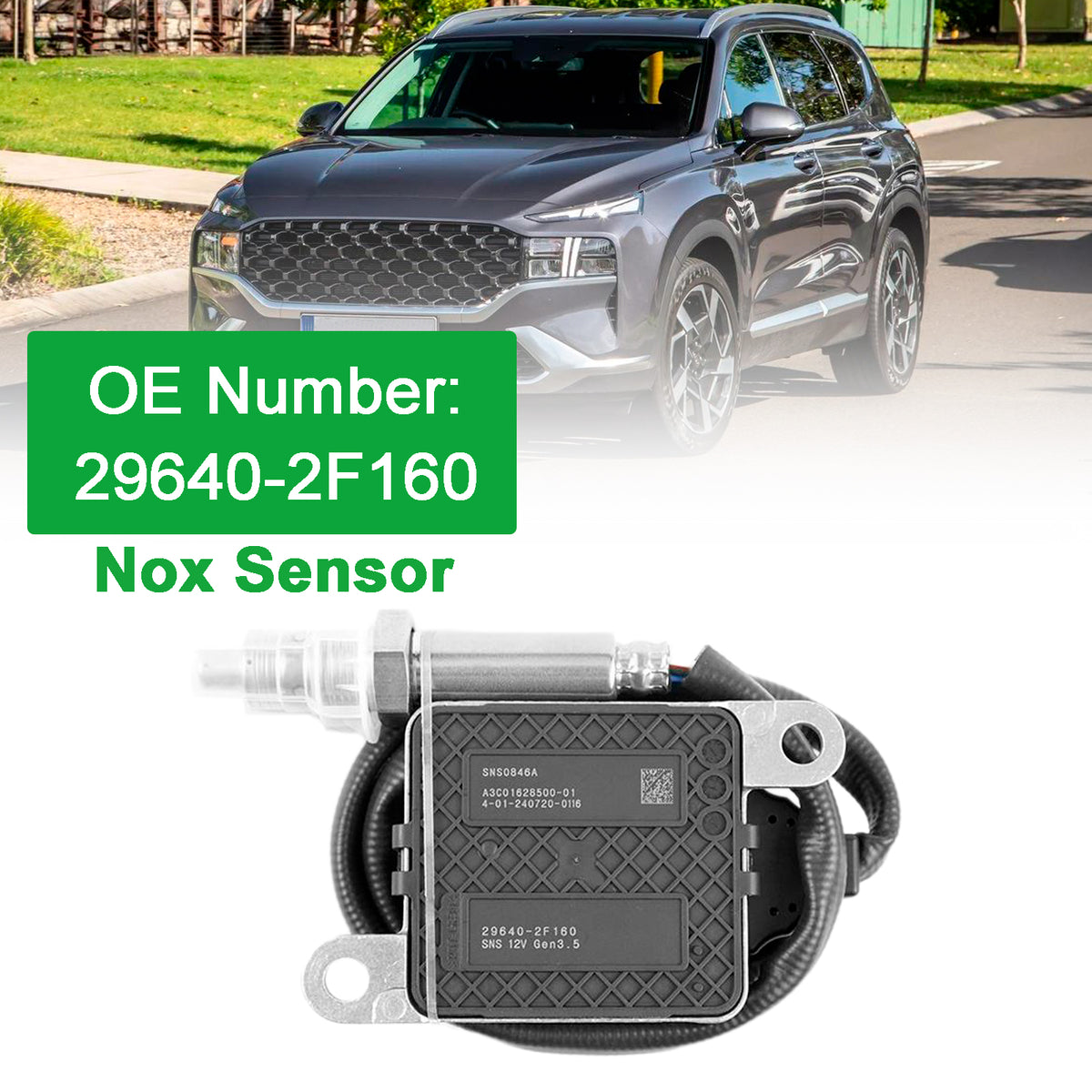 2018-2020 KIA Sorento Hyundai Santa Fe Nitrogen NOx Sensor 29640?2F160 296402F160 SNS0846A Generic
