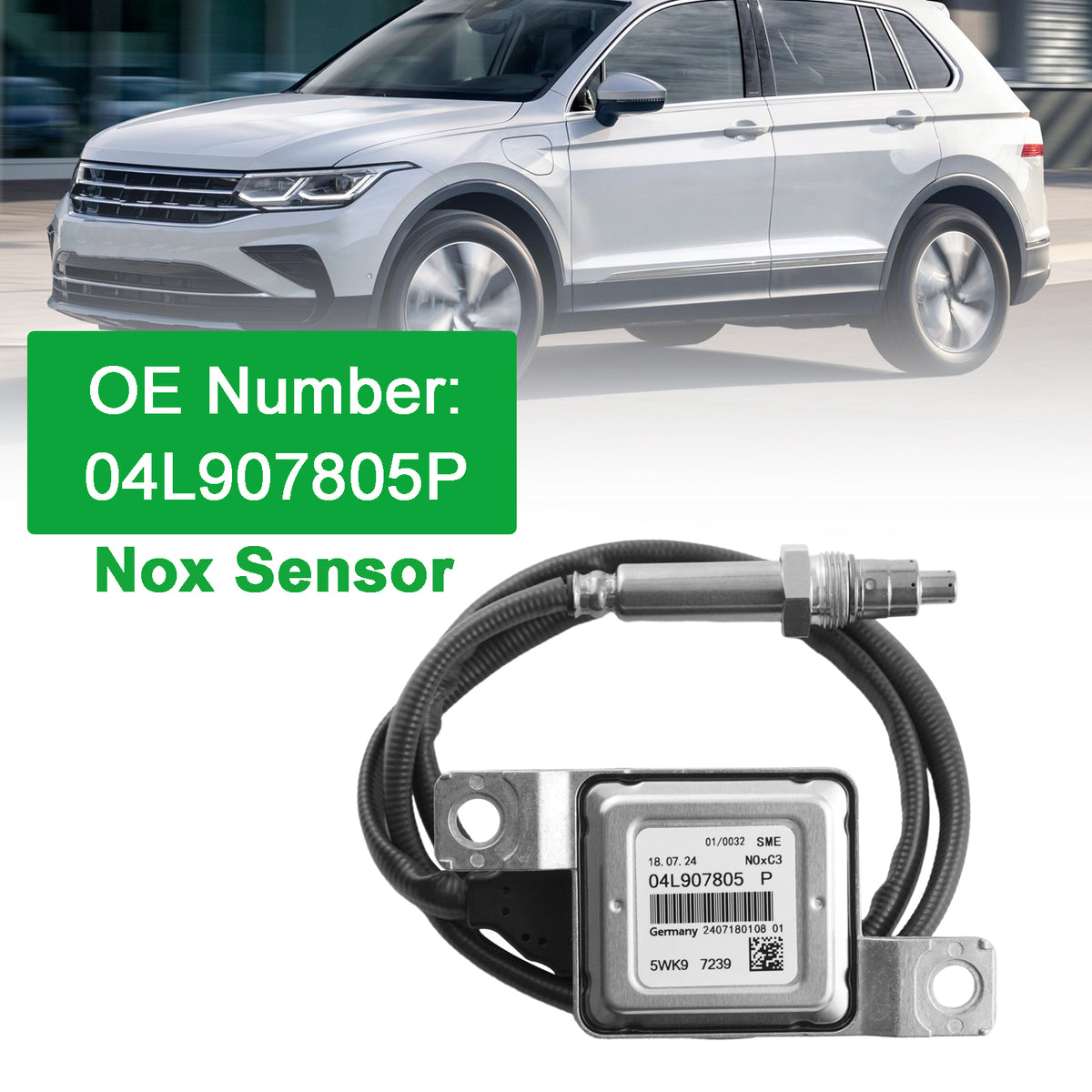 VW Tiguan Caddy 2.0TDI AUDI A3 Sportback A4 Avant A5 A6 A7 A8 Q7 5WK97239 04L907805P Nox Sensor Generic