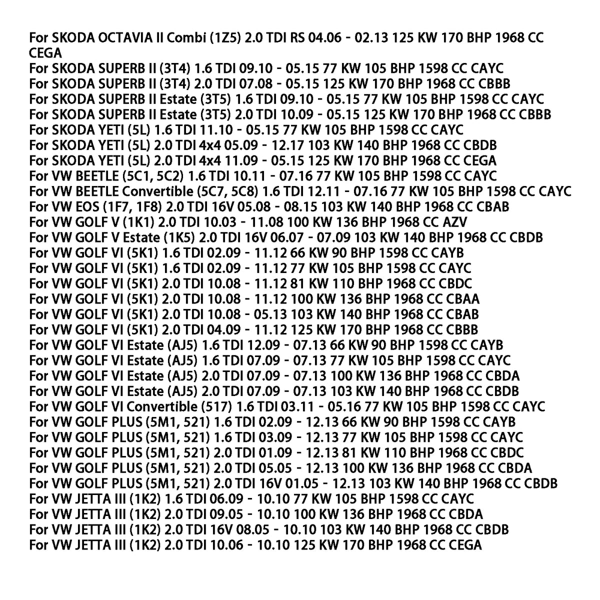 2003-2012 1968 AUDI A3 (8P1) 2.0 TDI 100 KW 136 BHP CC CBAA,AZV,CFFA Exhaust Gas Temperature Sensor 03L906088CC Generic
