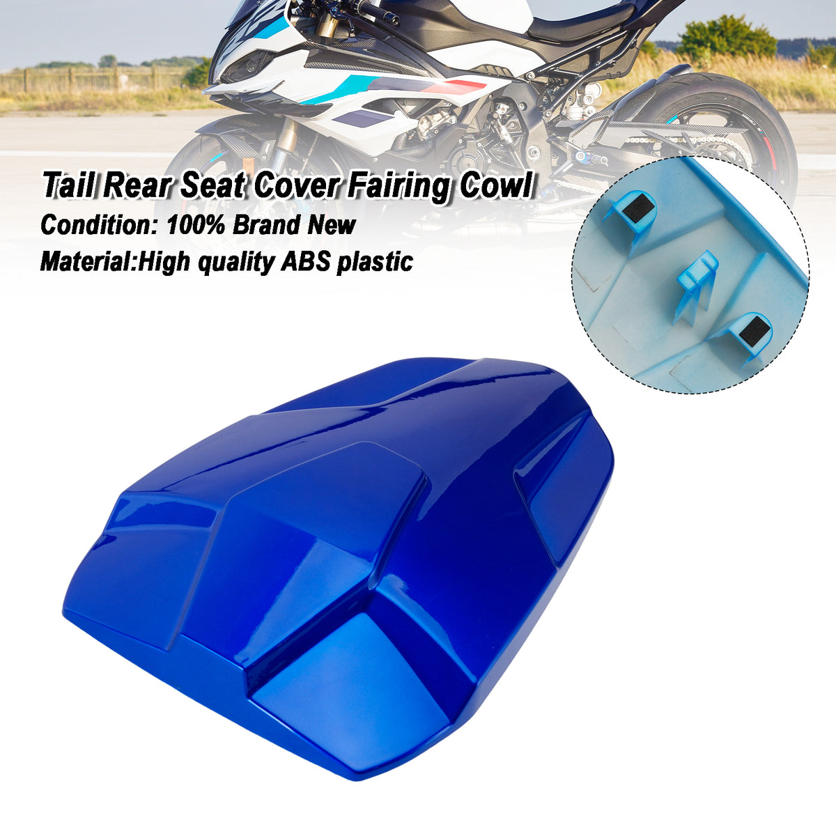 2023-2026 BMW S1000RR Rear Seat Cover Passenger Fairing Cowl Blue Generic