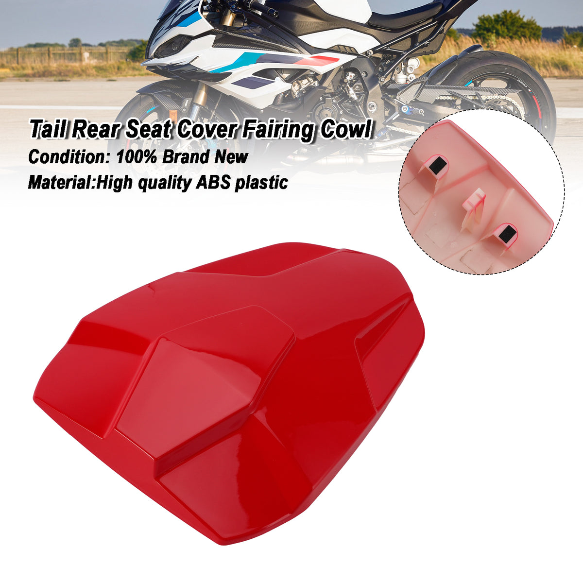 2023-2026 BMW S1000RR Rear Seat Cover Passenger Fairing Cowl Red Generic