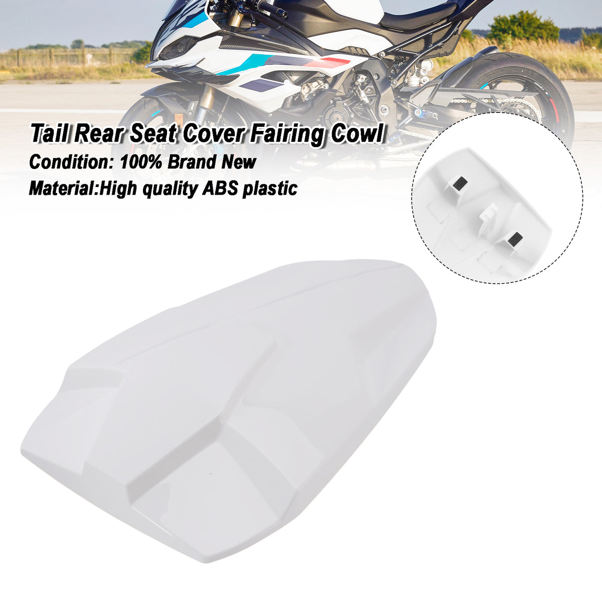 2023-2026 BMW S1000RR Rear Seat Cover Passenger Fairing Cowl White Generic