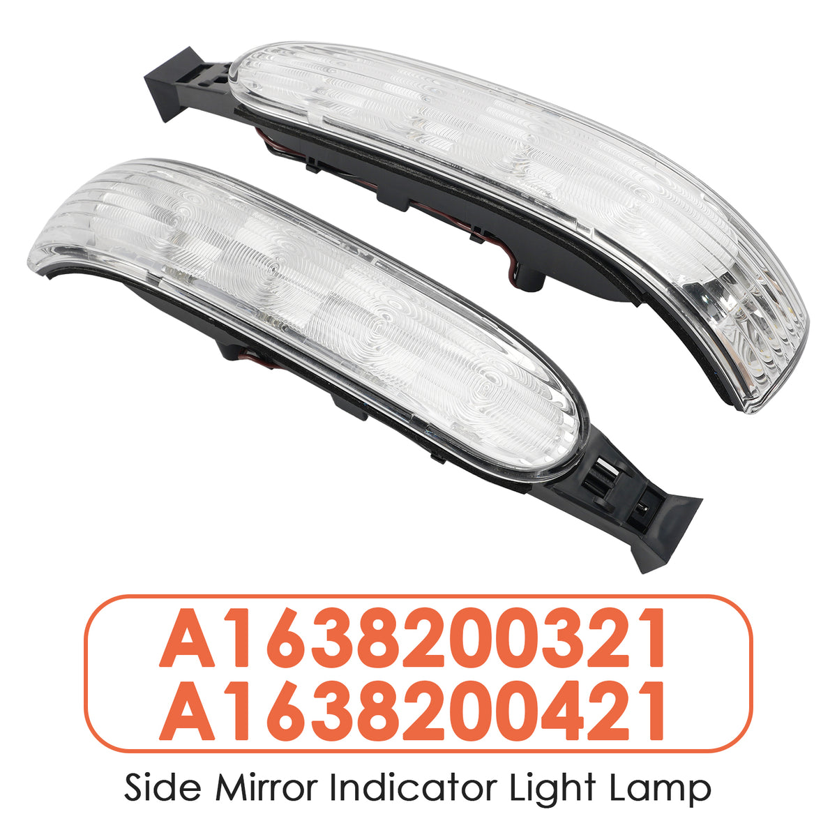 2002-2005 Mercedes-Benz ML-Class W163 Pair of Side Mirror Indicator Light Lamp A1638200321 A1638200421 Generic