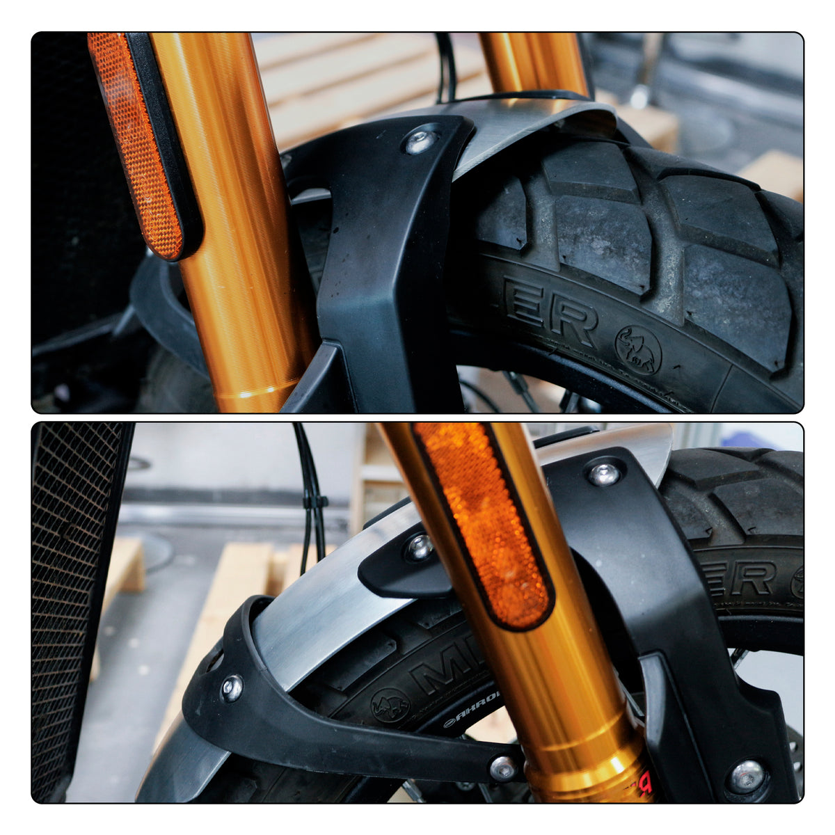 2026-2027 Triumph Street Scrambler 900 Aluminum alloy Front Mudguard Silver Generic