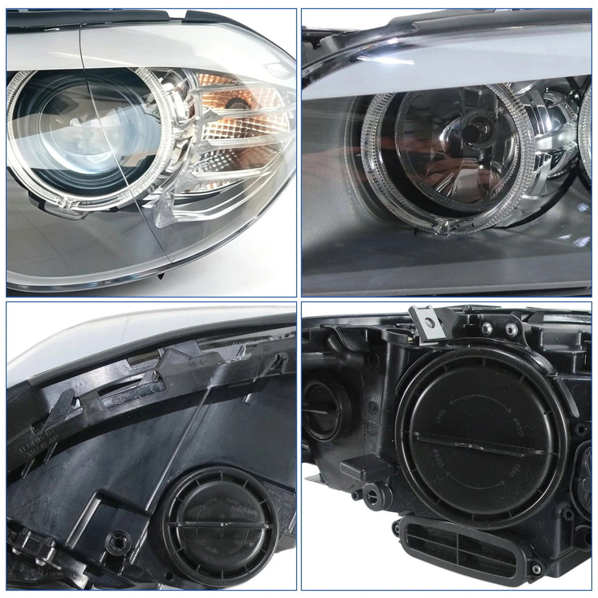 Saloon & Estate / Touring body styles Front Left+Right Halogen Headlight With LED DRL 63117203241 63117203242 Generic