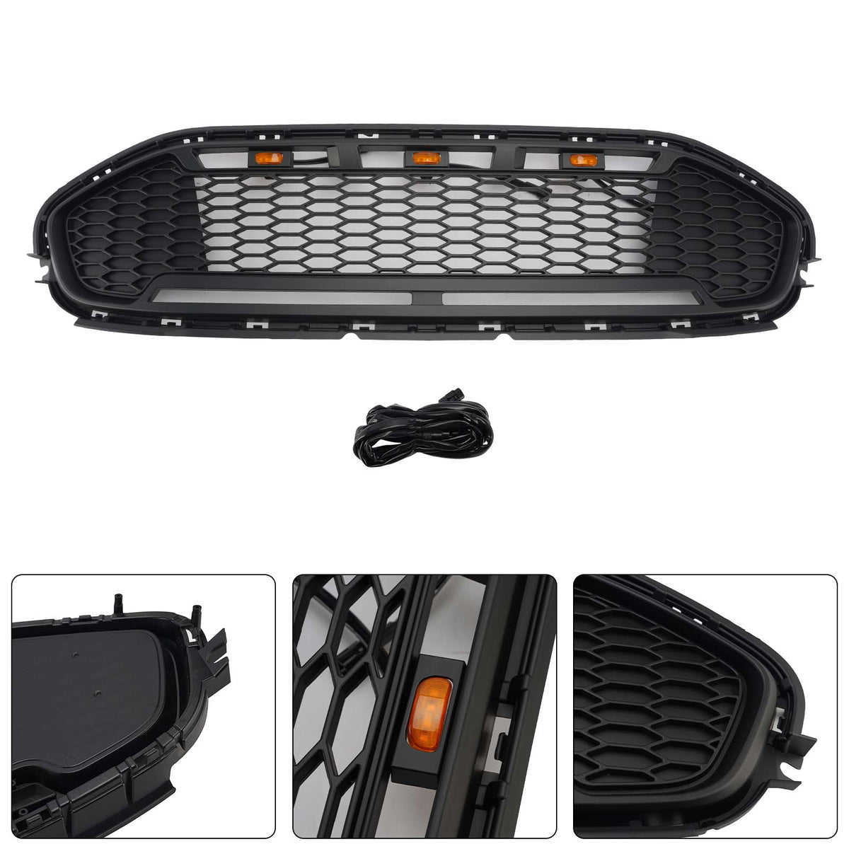 2019-2023 Ford Transit Connect (Doesn't Fit MSRT Custom!!!) Black Front Bumper Grill Grille W/LED Generic