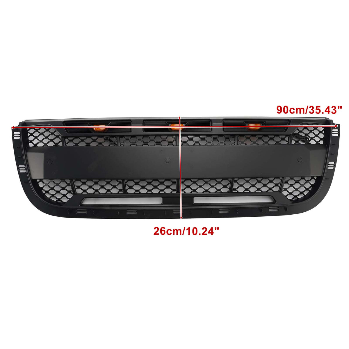 2001-2003 Ford Ranger With Led Light Matt Black Front Bumper Grill Grille Generic