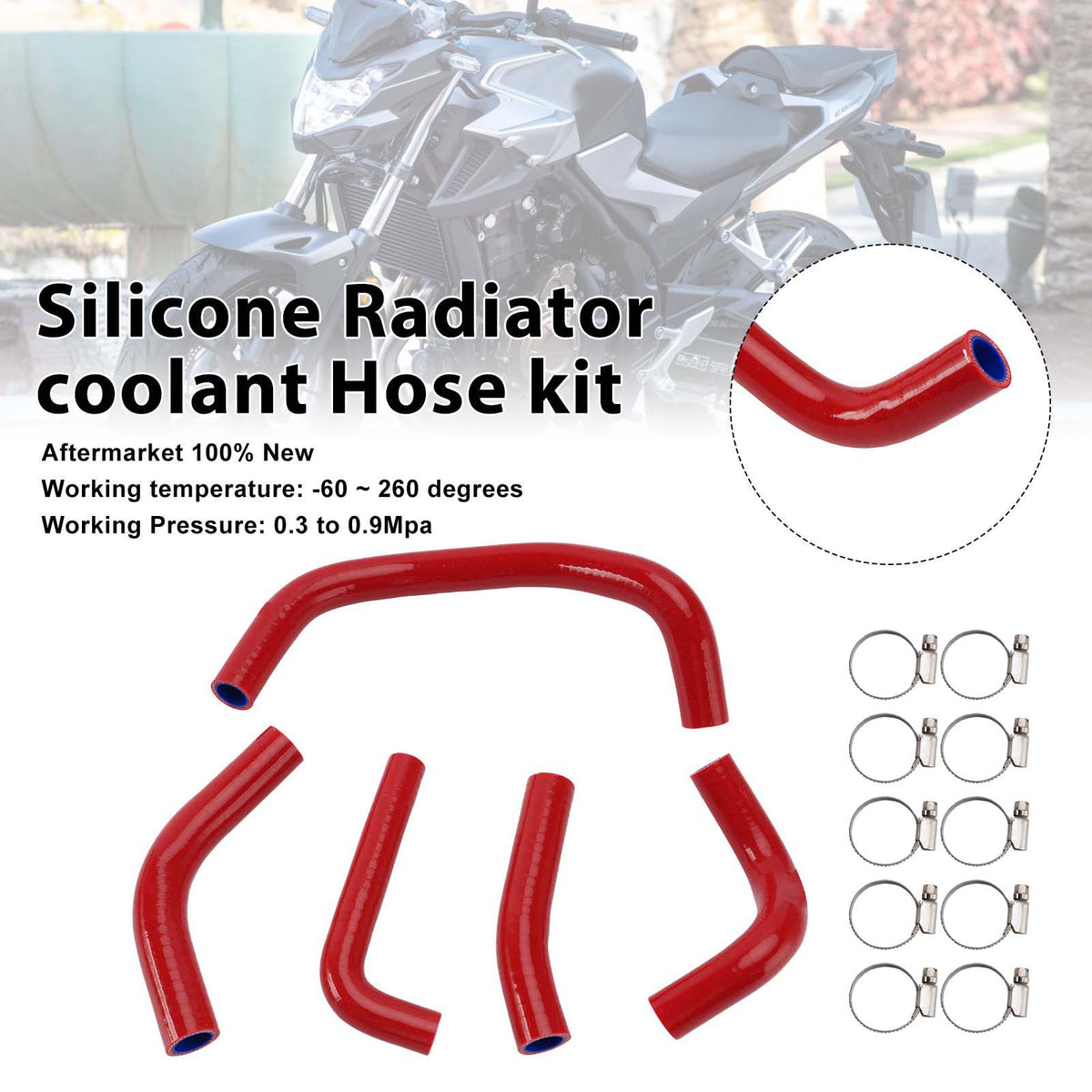2026- Honda CB500SF Silicone Radiator coolant Hose kit Red Generic