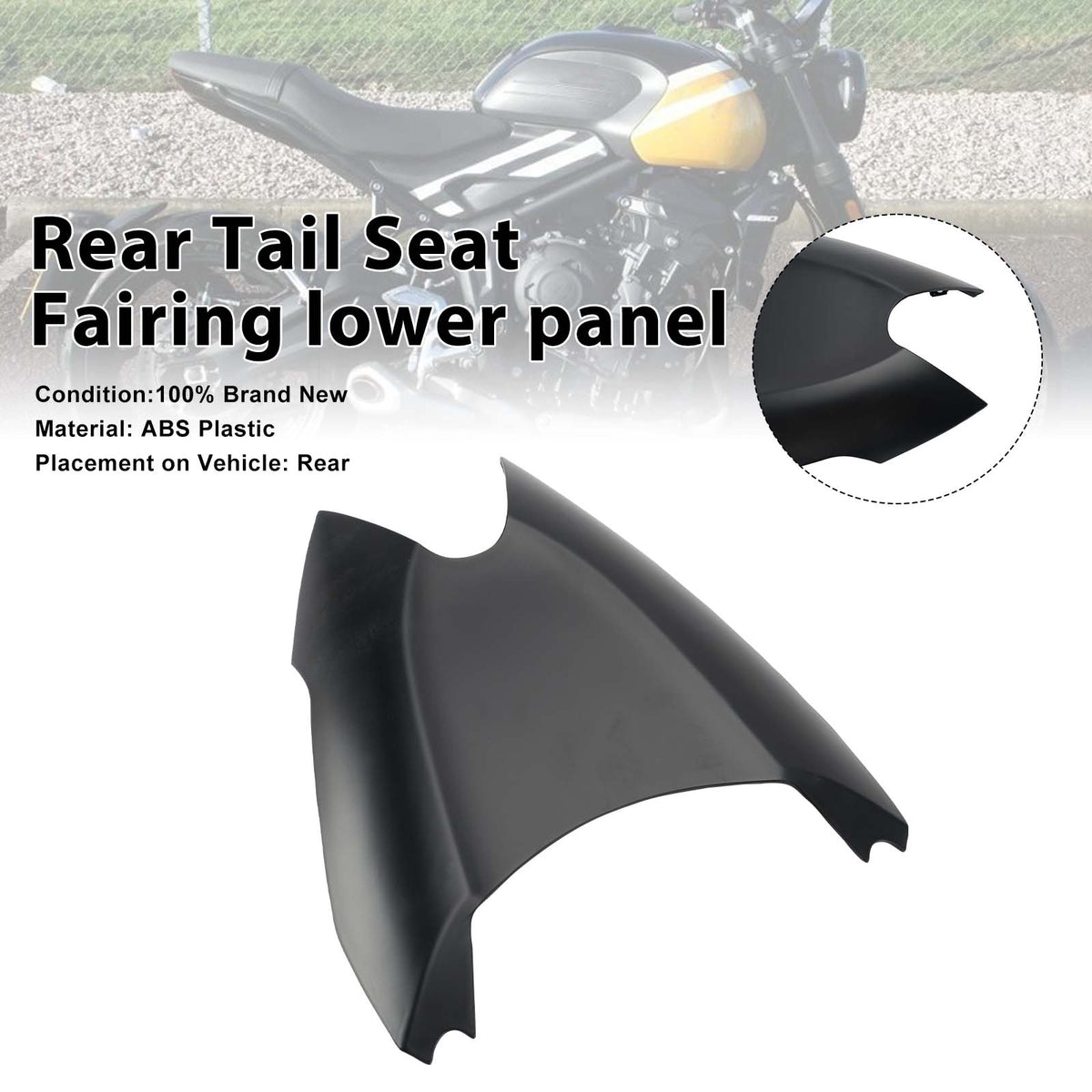 2022-2025 Triumph Trident 660 Rear Tail Seat Fairing lower panel Matte Black Generic