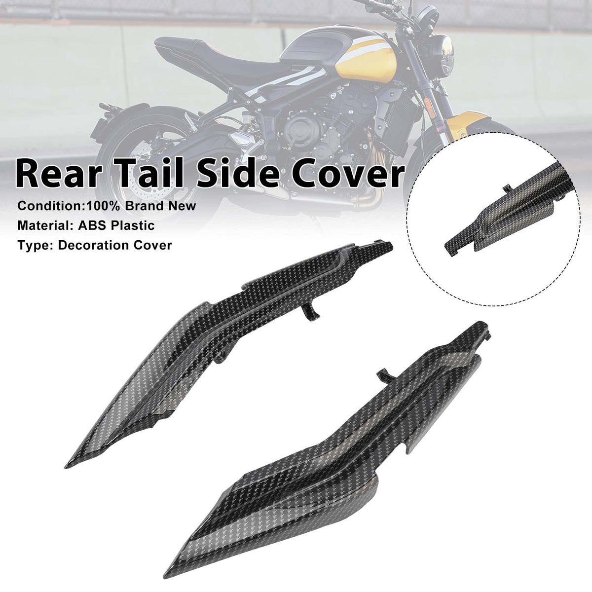 2022-2025 Triumph Trident 660 Rear Seat Side Cowl Cover Fairing Carbon Generic