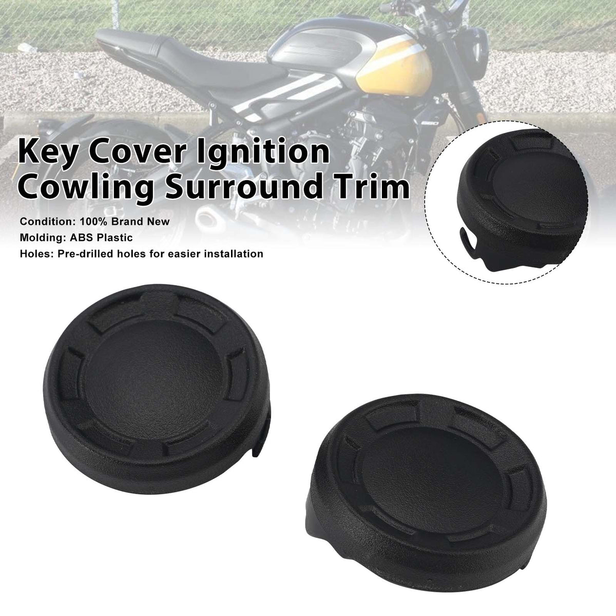 2022-2025 Triumph Trident 660 Key Cover Ignition Cowling Surround Trim Black Generic