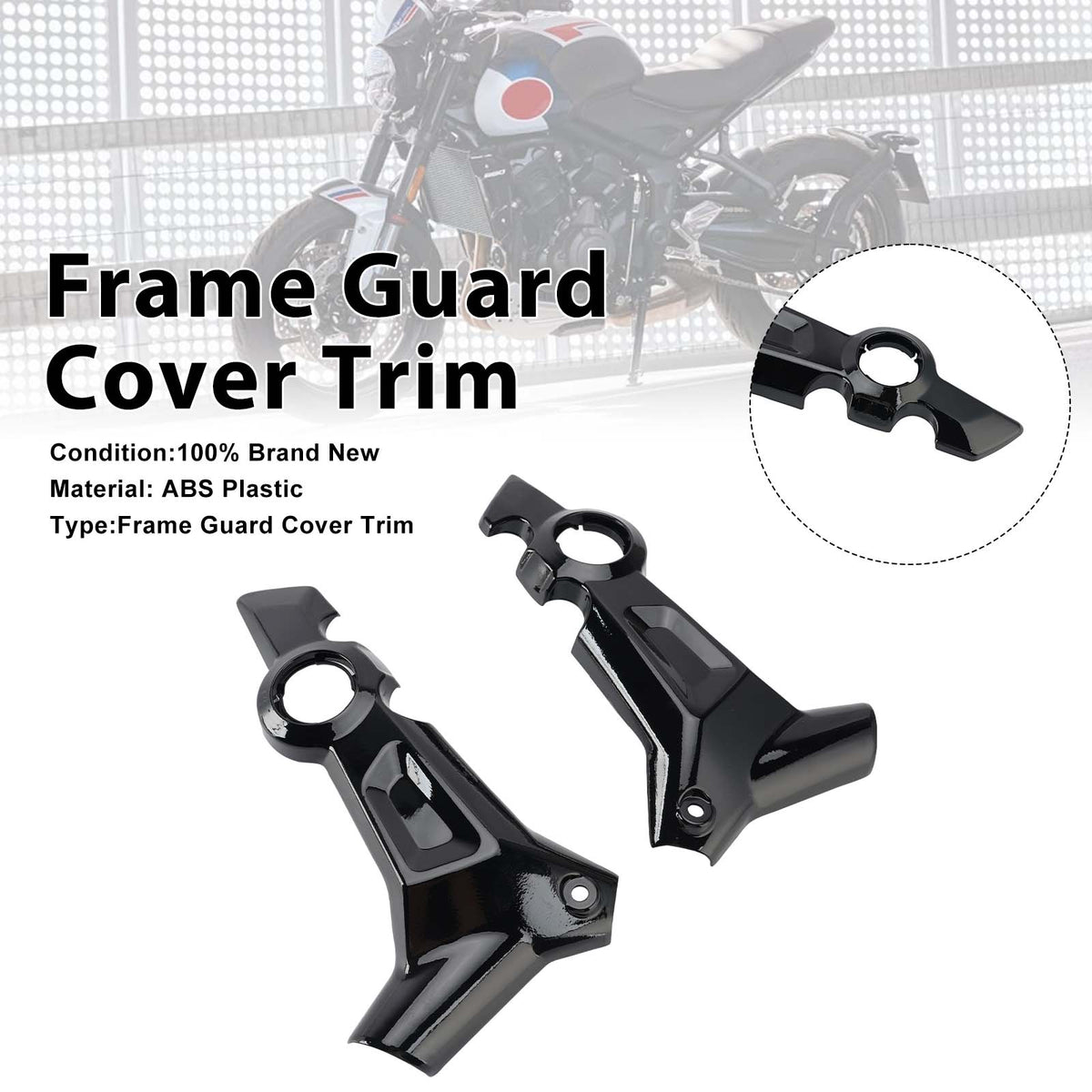 2022-2025 Triumph Trident 660 Frame Guard Side Protection Cover Fairing Black Generic