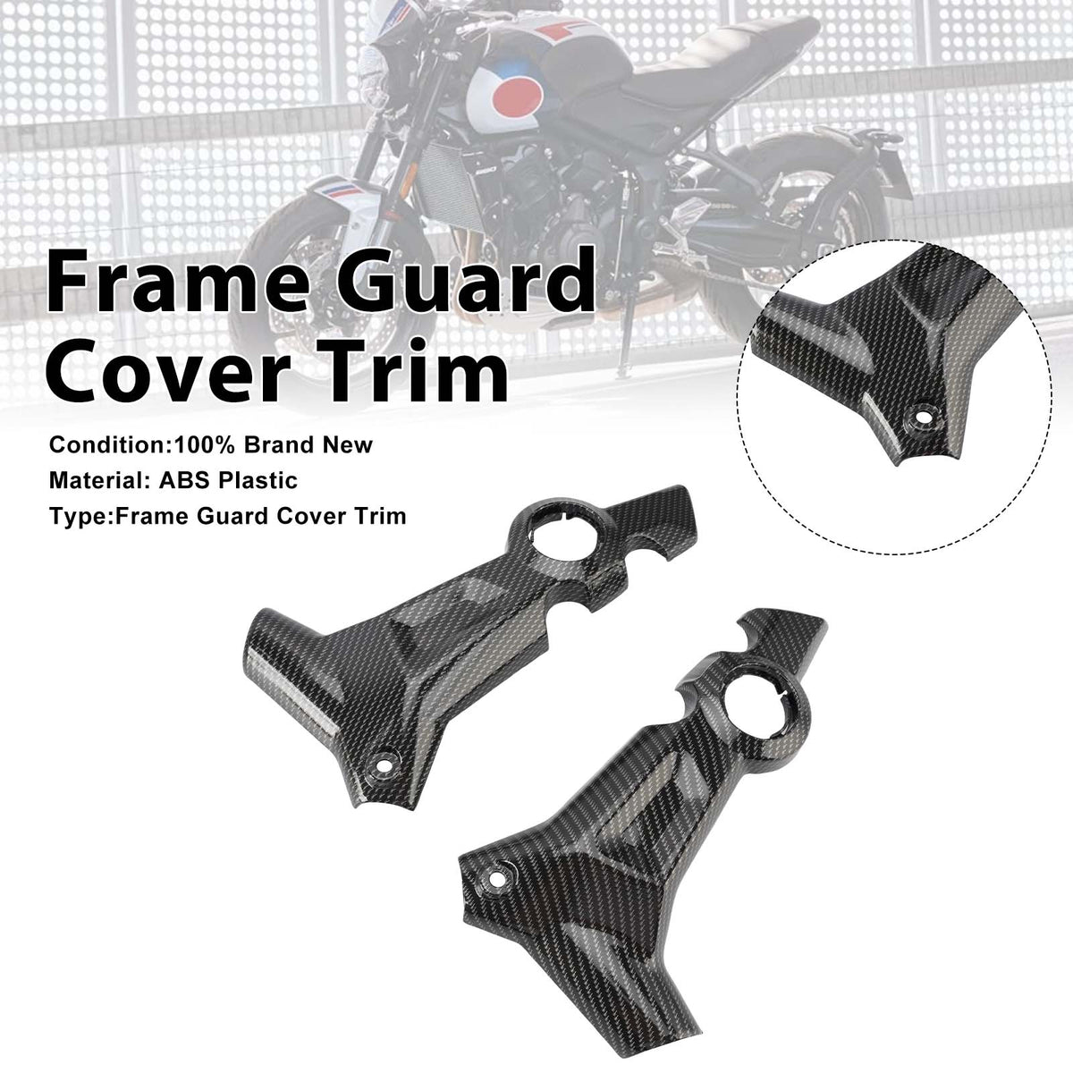 2022-2025 Triumph Trident 660 Frame Guard Side Protection Cover Fairing Carbon Generic