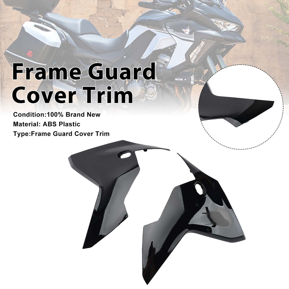 2019-2024 Kawasaki Versys1000 Frame Guard Side turn signal Fairing Black Generic