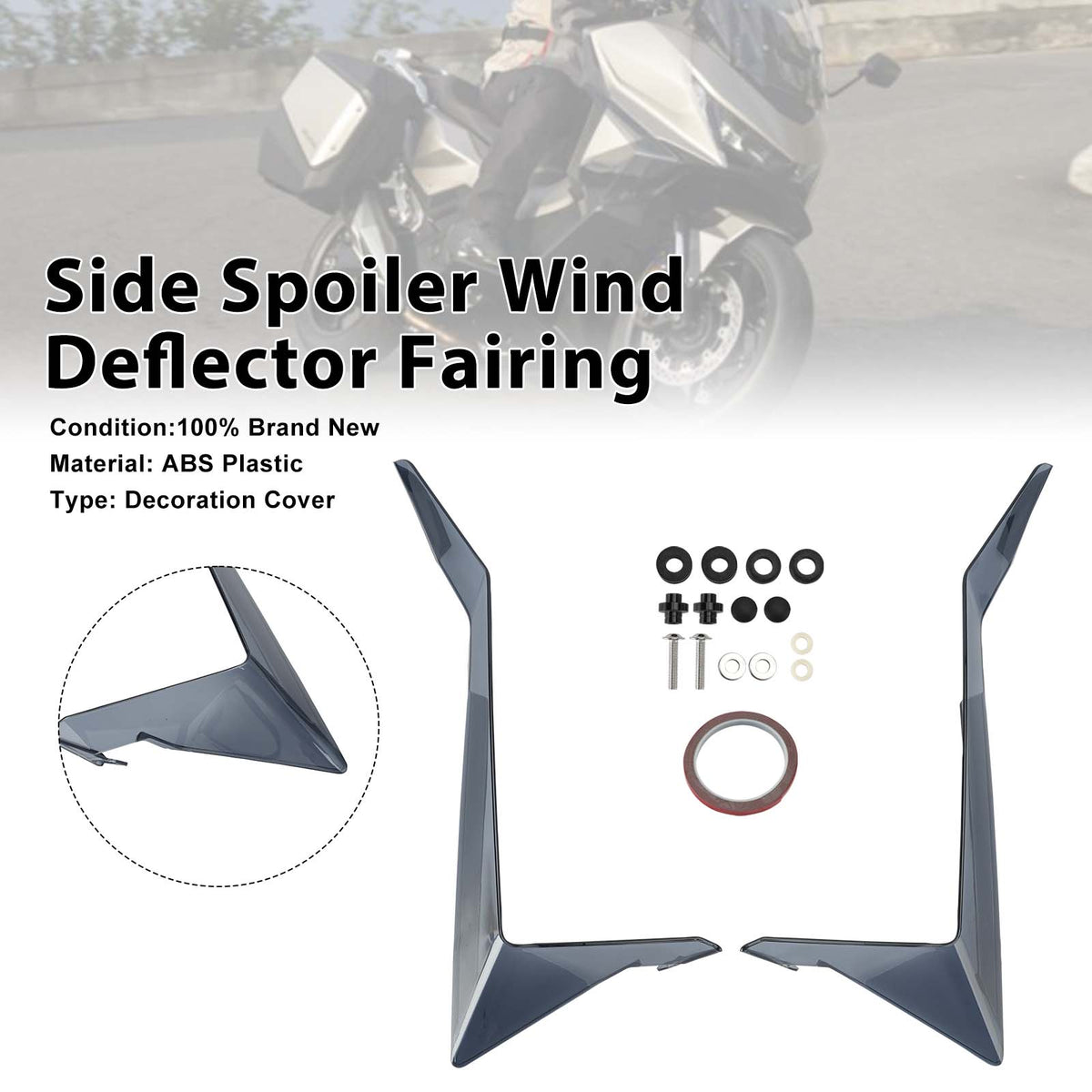 2025-2026 Honda Forza 750 Side Spoiler Wind Deflector Fairing Gray Generic