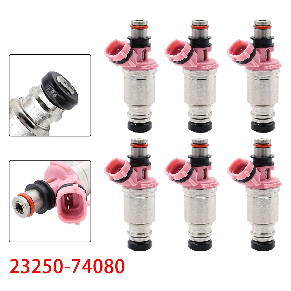 1992-1998 Toyota Landcruiser FZJ80 Series 6cyl 4.5L 1FZ-FE 6Pcs Fuel Injector 23250-74080 23209-74080 Generic