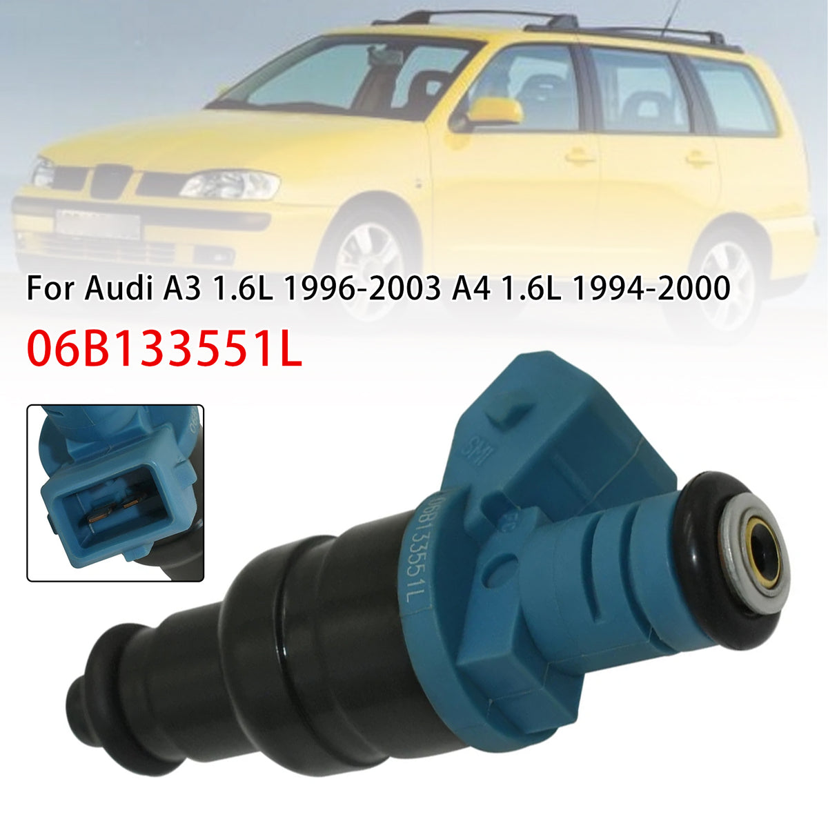 1997-2007 Volkswagen Golf IV (1J1) 1.6 1Pcs Fuel Injector 06B133551L 06B133551 Generic