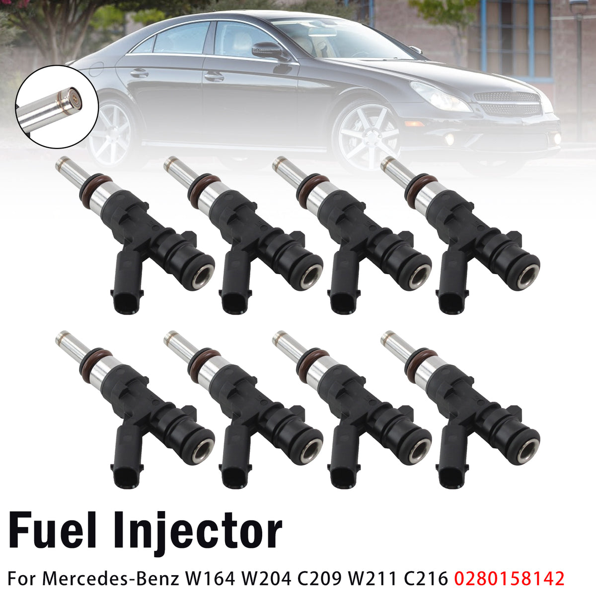 2007-2011 Mercedes-Benz ML63 8Pcs Fuel Injector 0280158142 Generic
