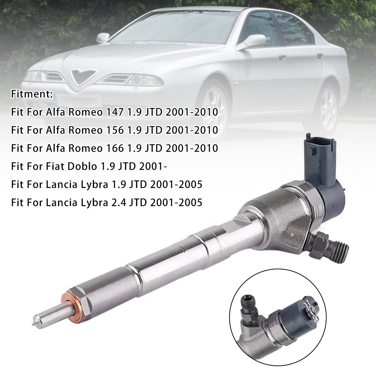 2001-2010 Alfa Romeo 147 1.9 JTD 1Pcs Fuel Injector 0445110111 55192534 Generic