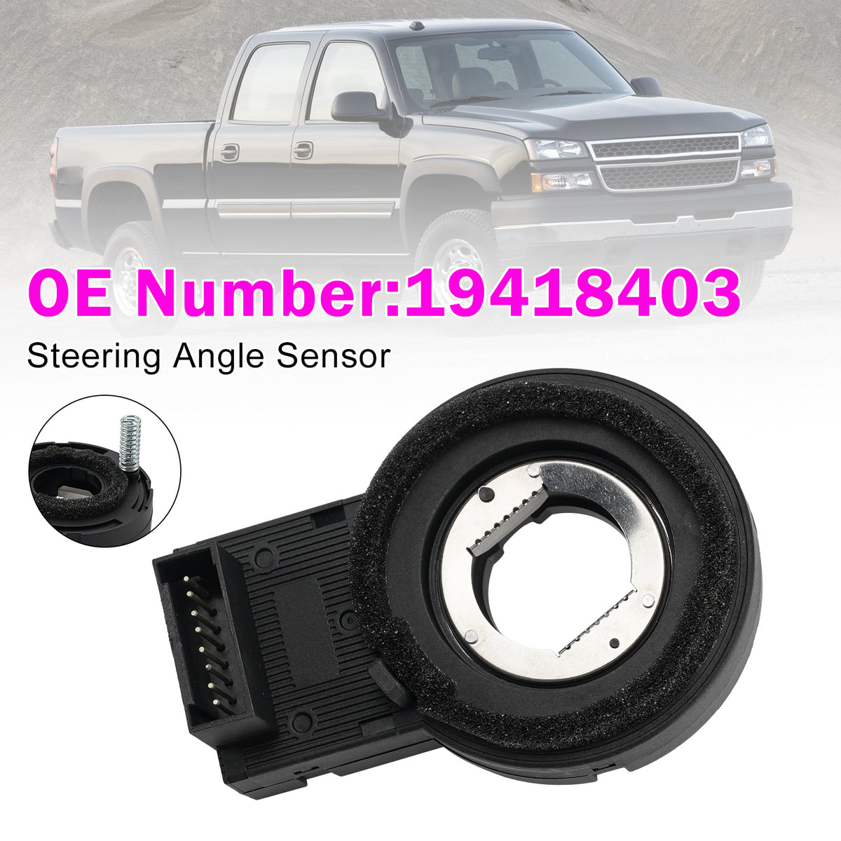 GMC Sierra 2500HD Steering Angle Sensor 19418403 20910871 Generic