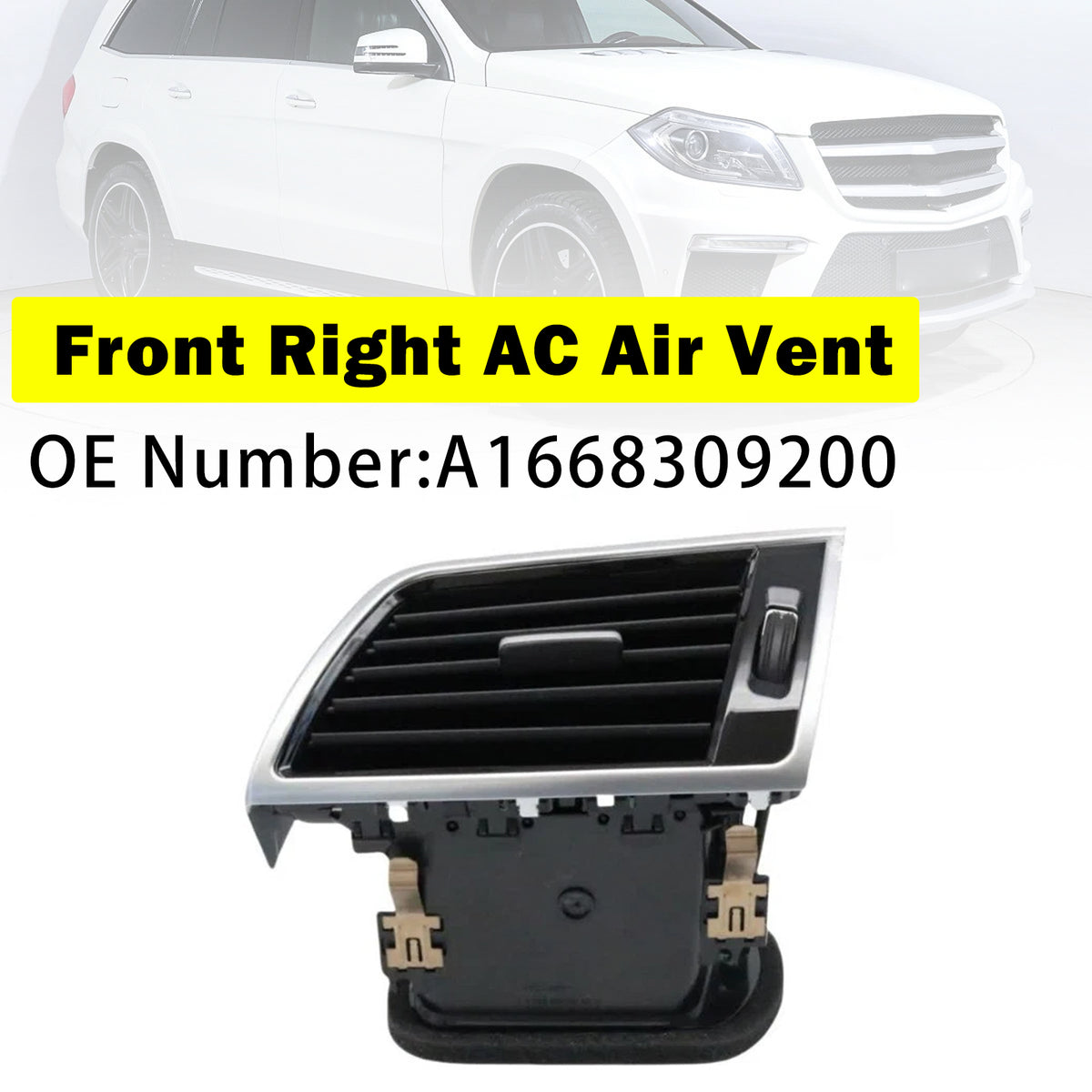 2020-2023 Mercedes-Benz GLE580 4Matic 4.0L 3982CC V8 MILD HYBRID EV-GAS DOHC Turbocharged Front Right Air Vent A1668309200 Generic